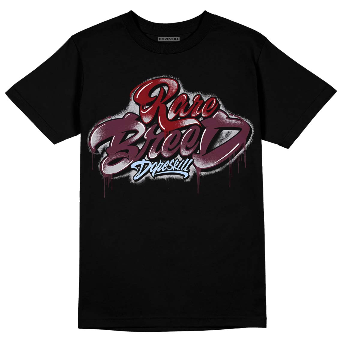 Burgundy 5s DopeSkill T-Shirt Rare Breed Type Graphic