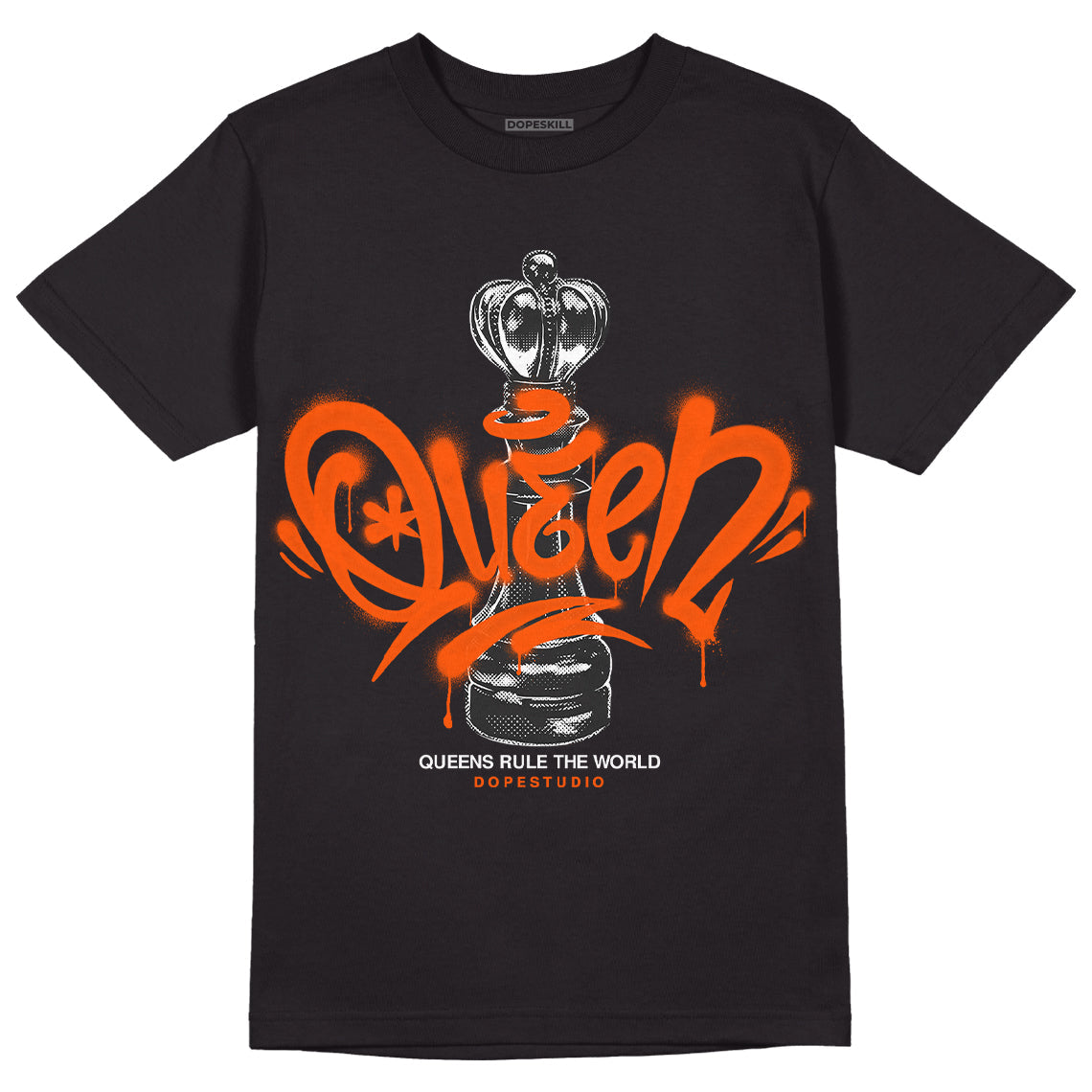 Orange Milk DopeSkill T-Shirt Queen Chess Graphic