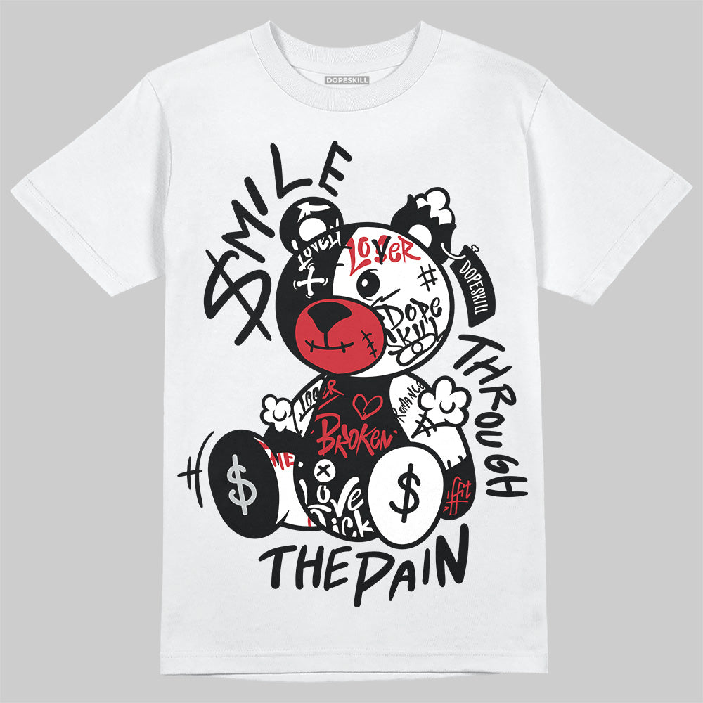 Bred Velvet 11s DopeSkill T-Shirt Smile Through The Pain Graphic