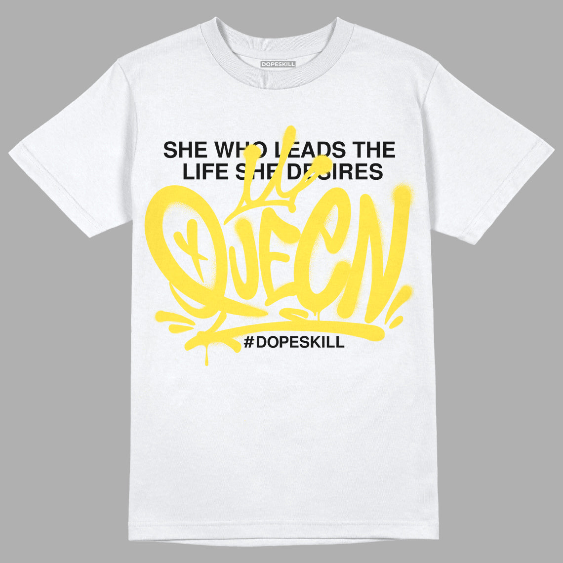 Yellow Snakeskin 11s DopeSkill T-Shirt Queen Graphic