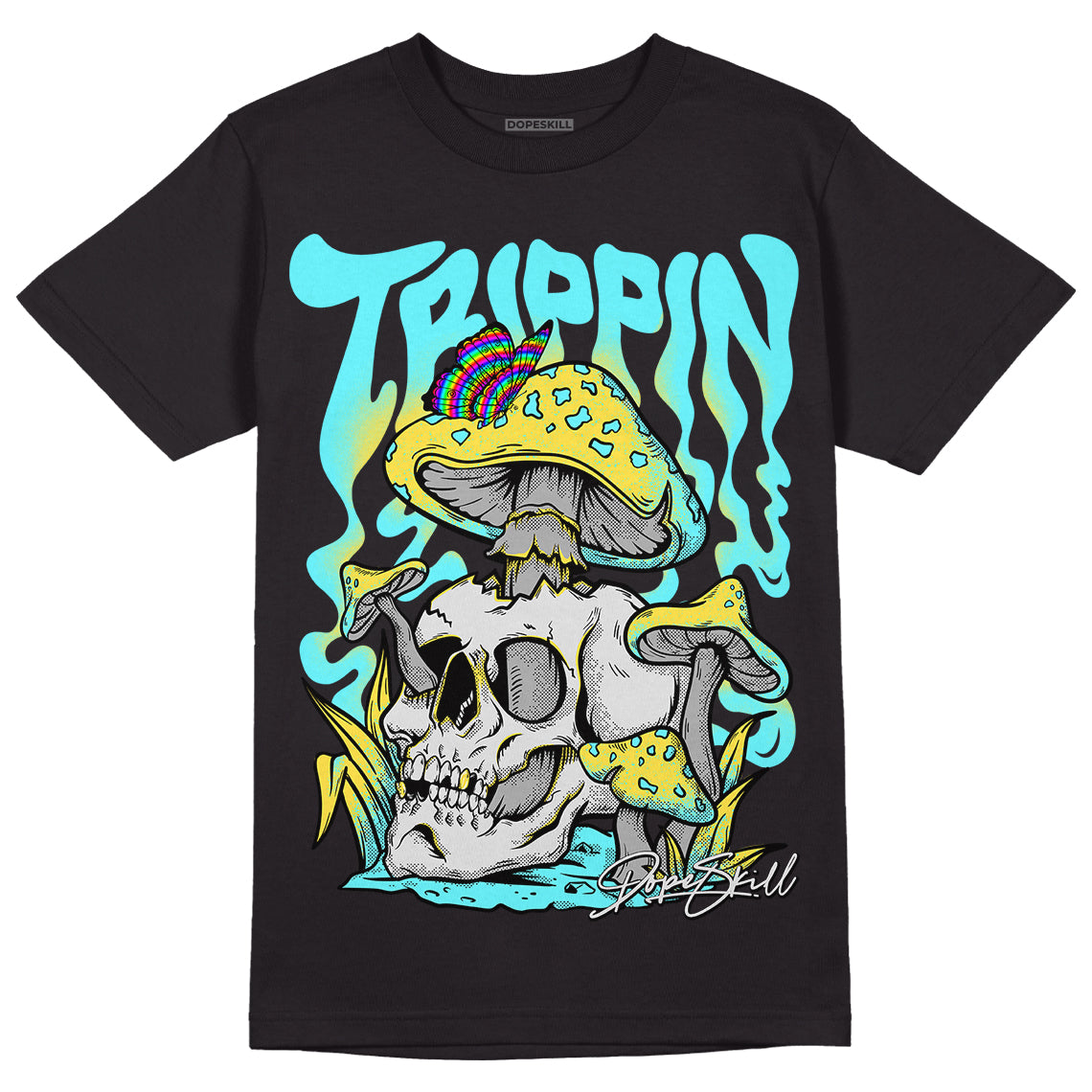 Aqua 5s DopeSkill T-Shirt Trippin Graphic