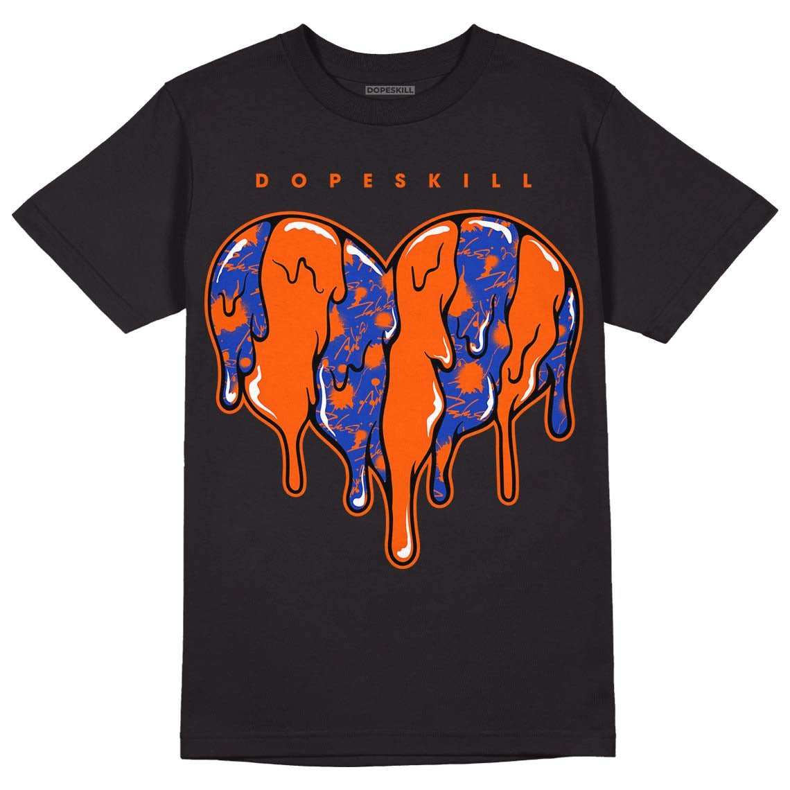 Dunk Low Futura Orange Blaze DopeSkill T-Shirt Slime Drip Heart Graphic
