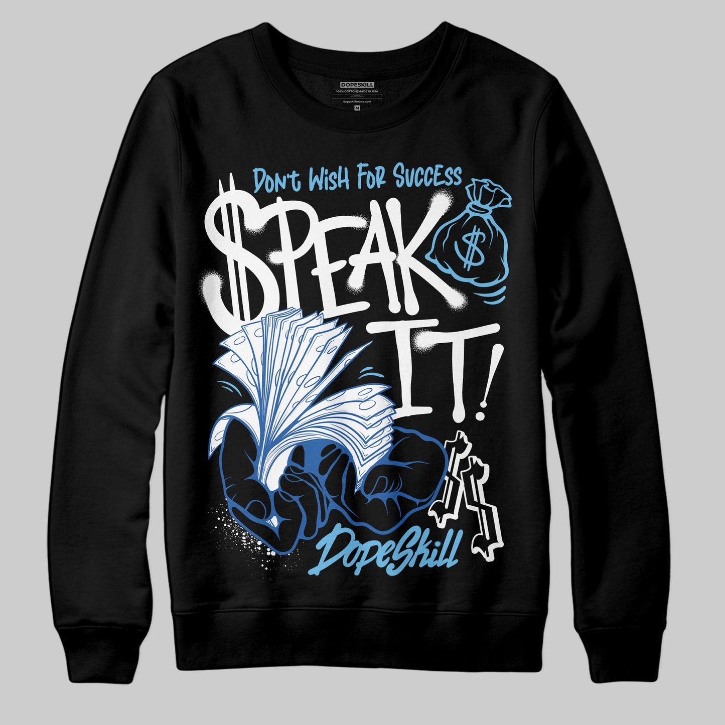 Blueberry 12s DopeSkill Sweatshirt Speak It Graphic