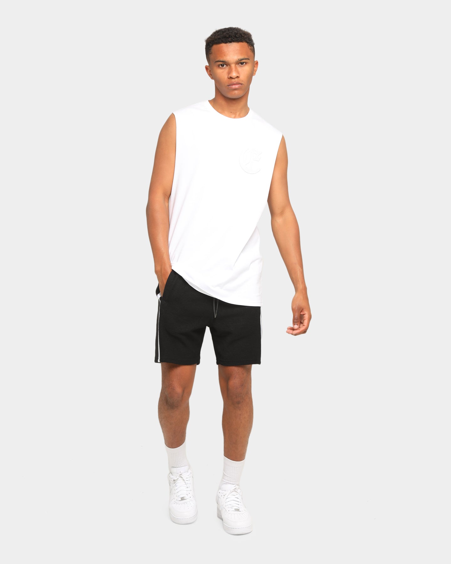 Elevn Clothing Co. Capital E Muscle T-Shirt White