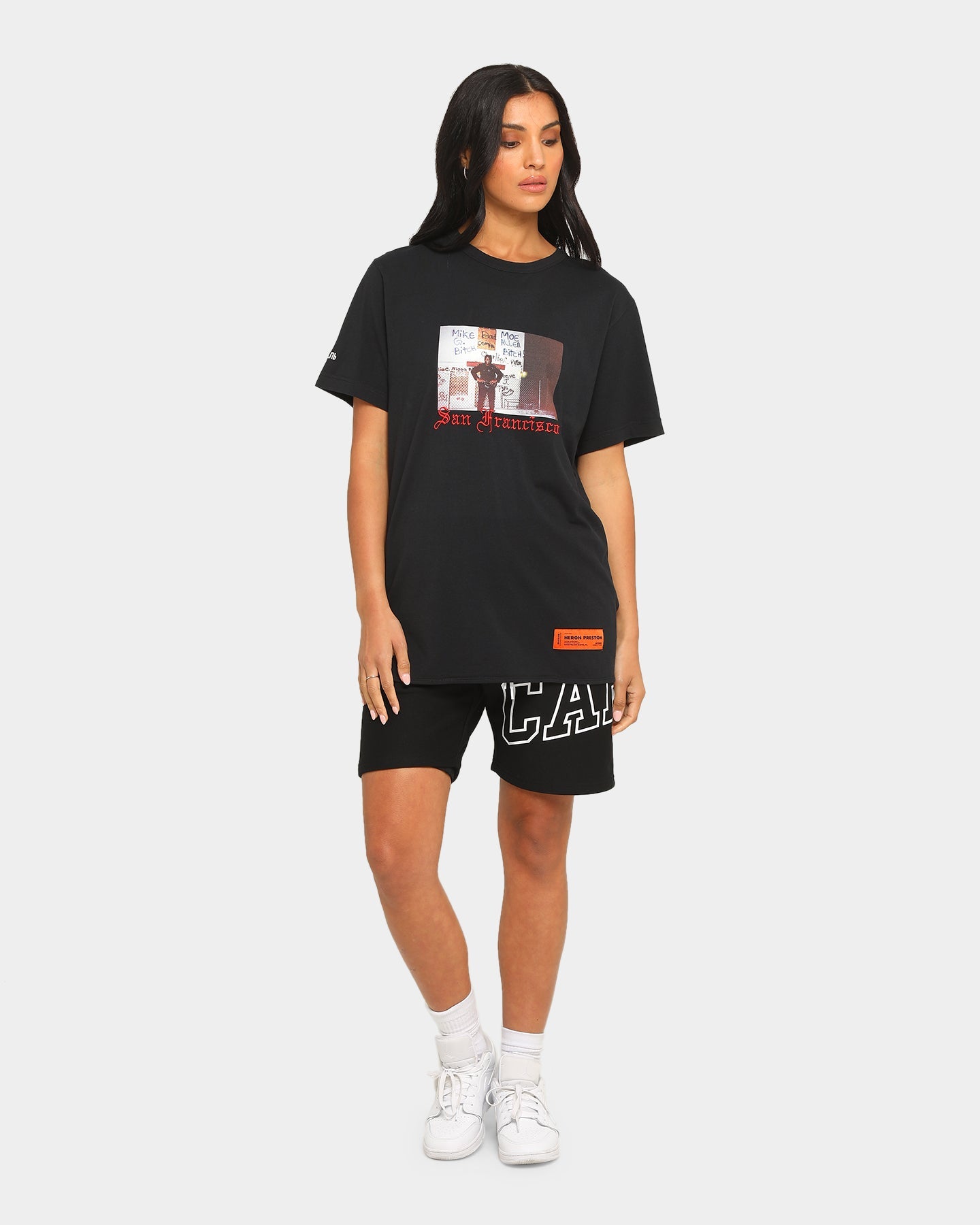 Heron Preston Dad Print Short Sleeve T-Shirt Black Style001