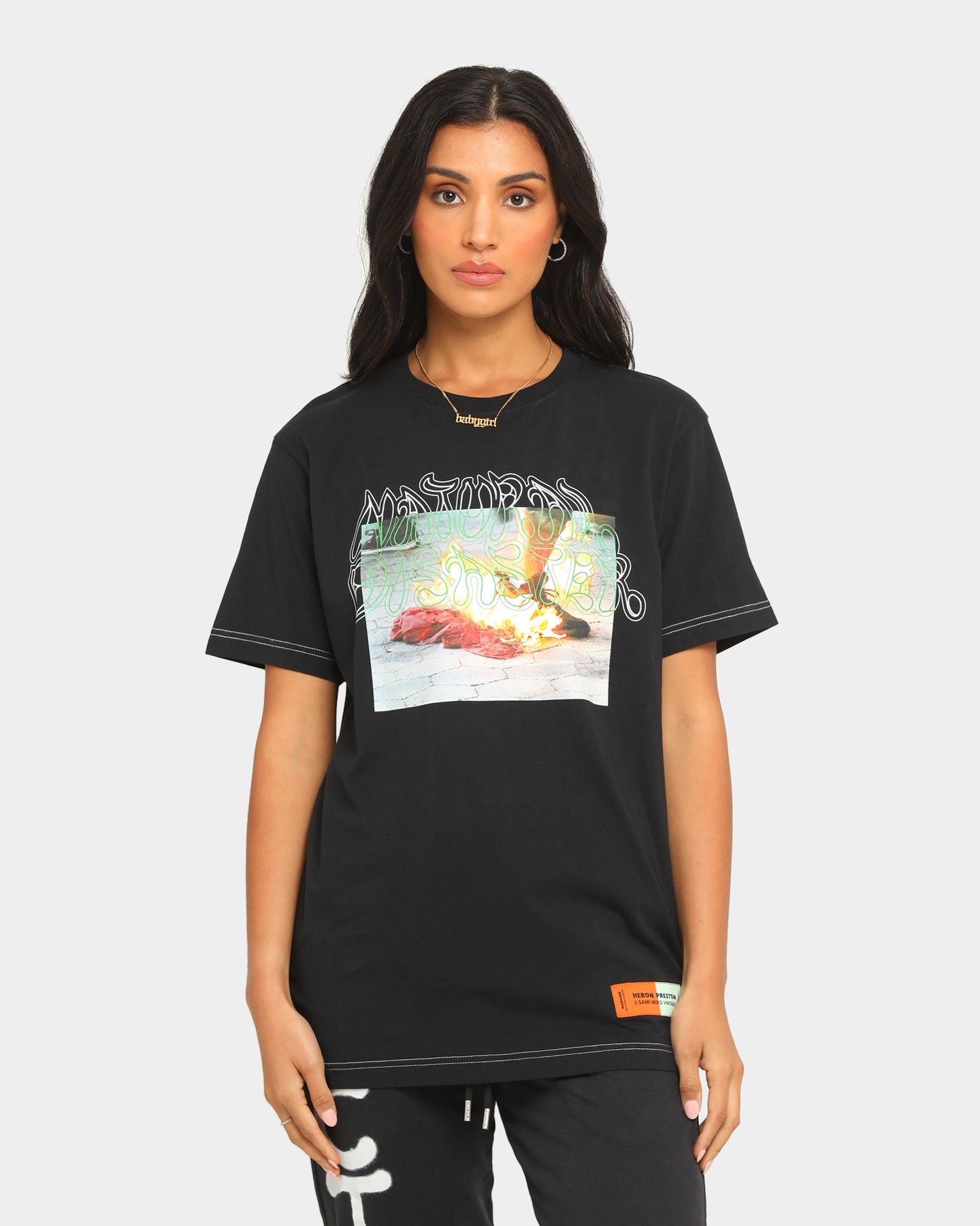 Heron Preston HP x Sami Miro Short Sleeve T-Shirt Black Style001