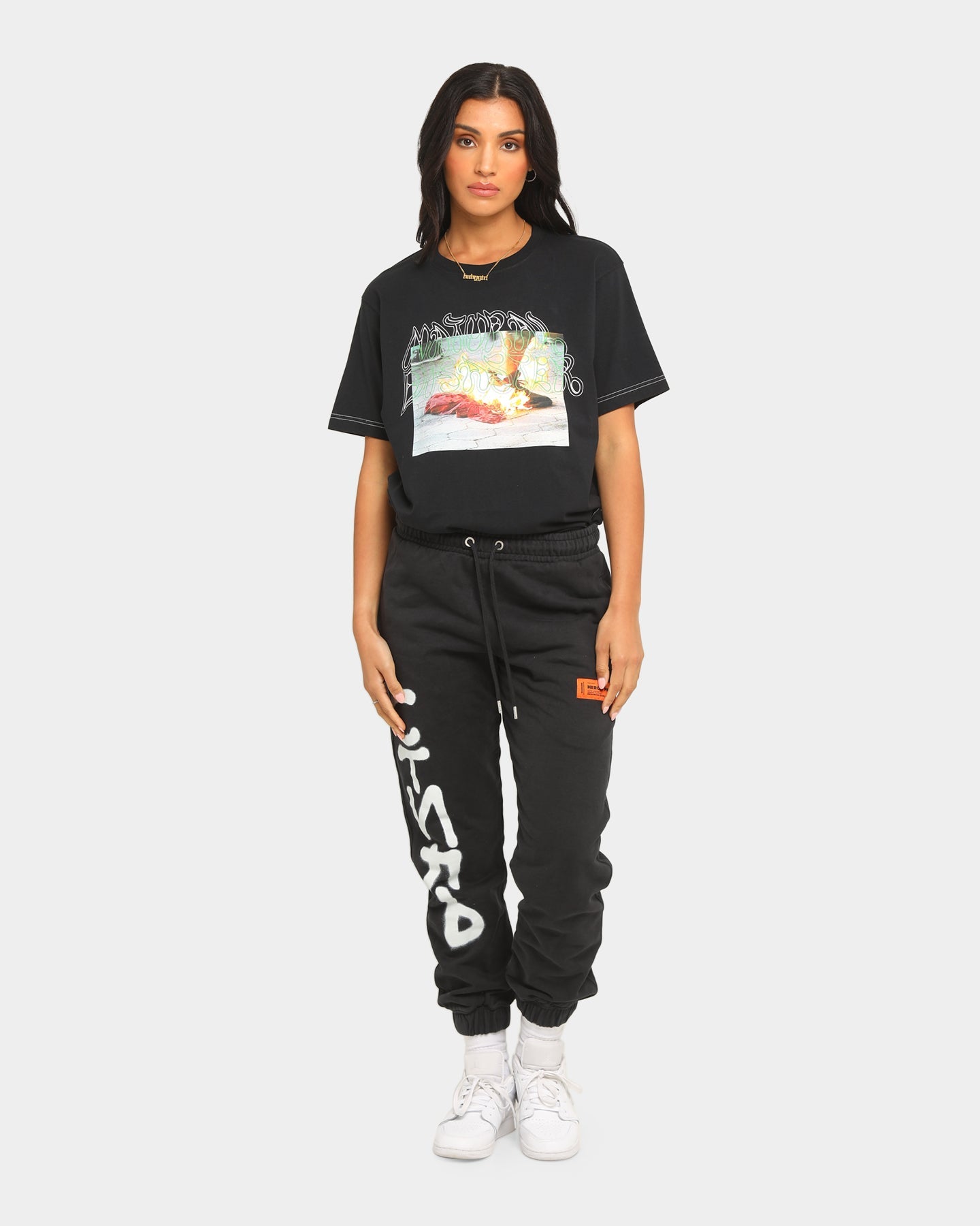 Heron Preston HP x Sami Miro Short Sleeve T-Shirt Black Style001