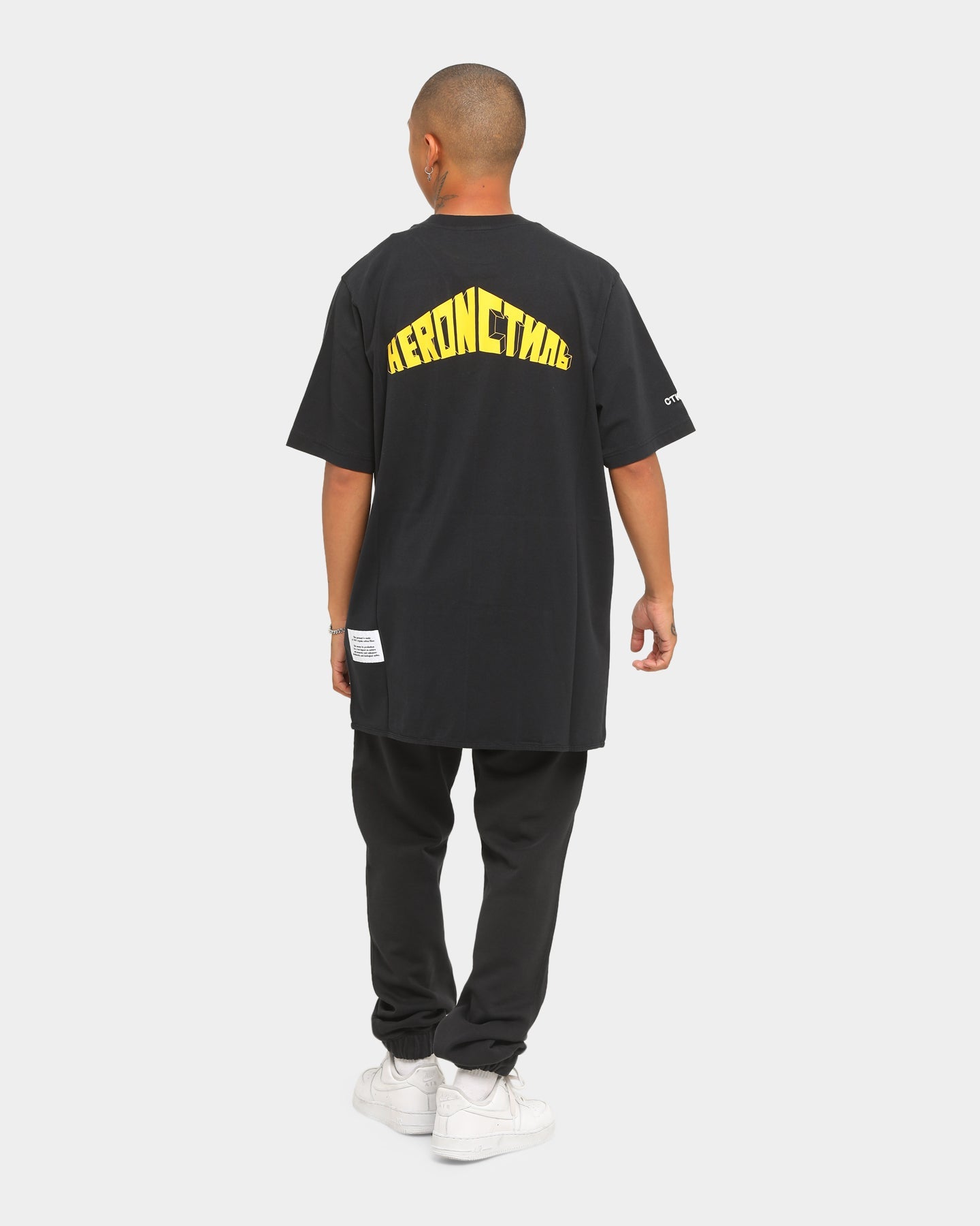 Heron Preston Oversized Style Logo Short Sleeve T-Shirt Black