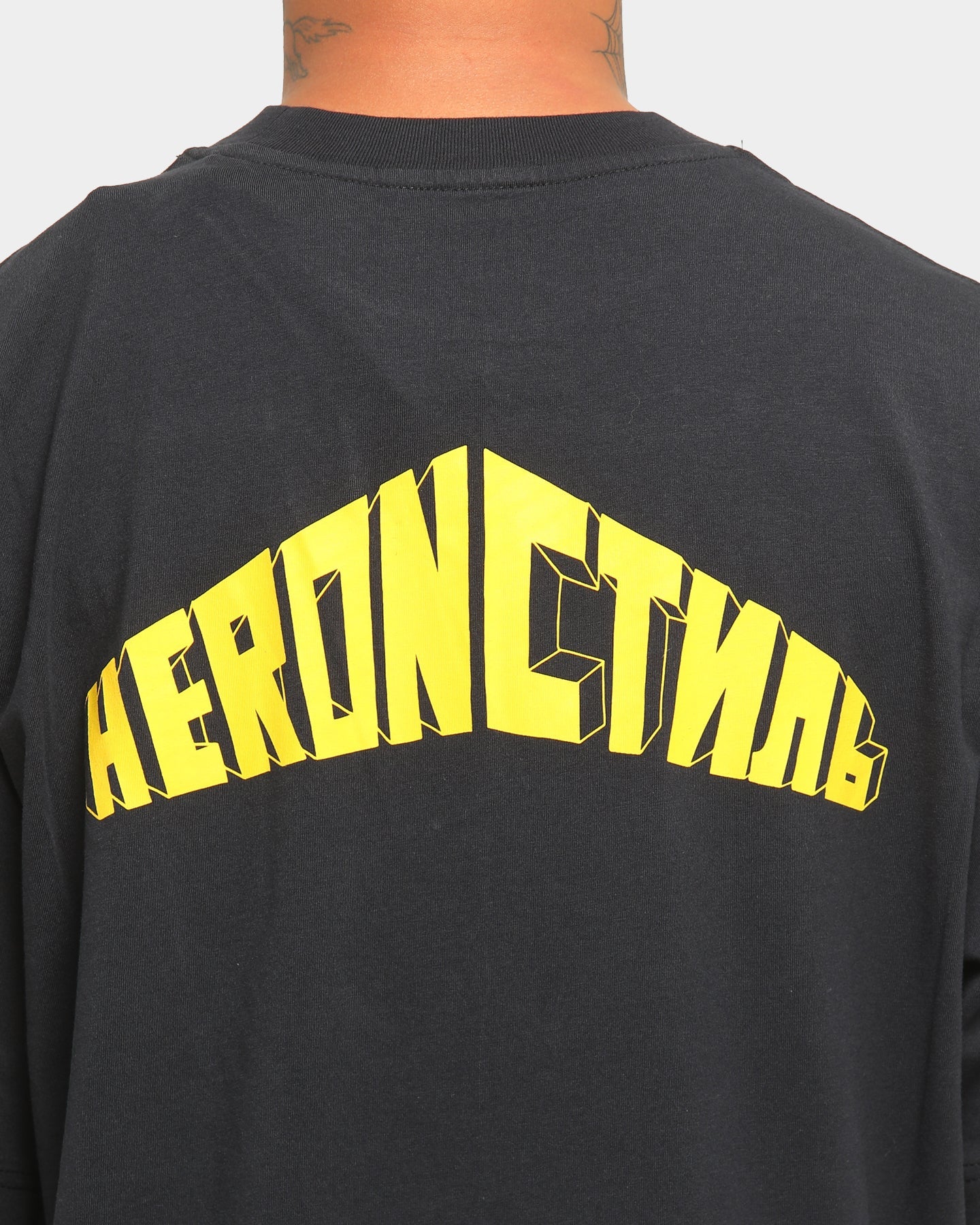 Heron Preston Oversized Style Logo Short Sleeve T-Shirt Black