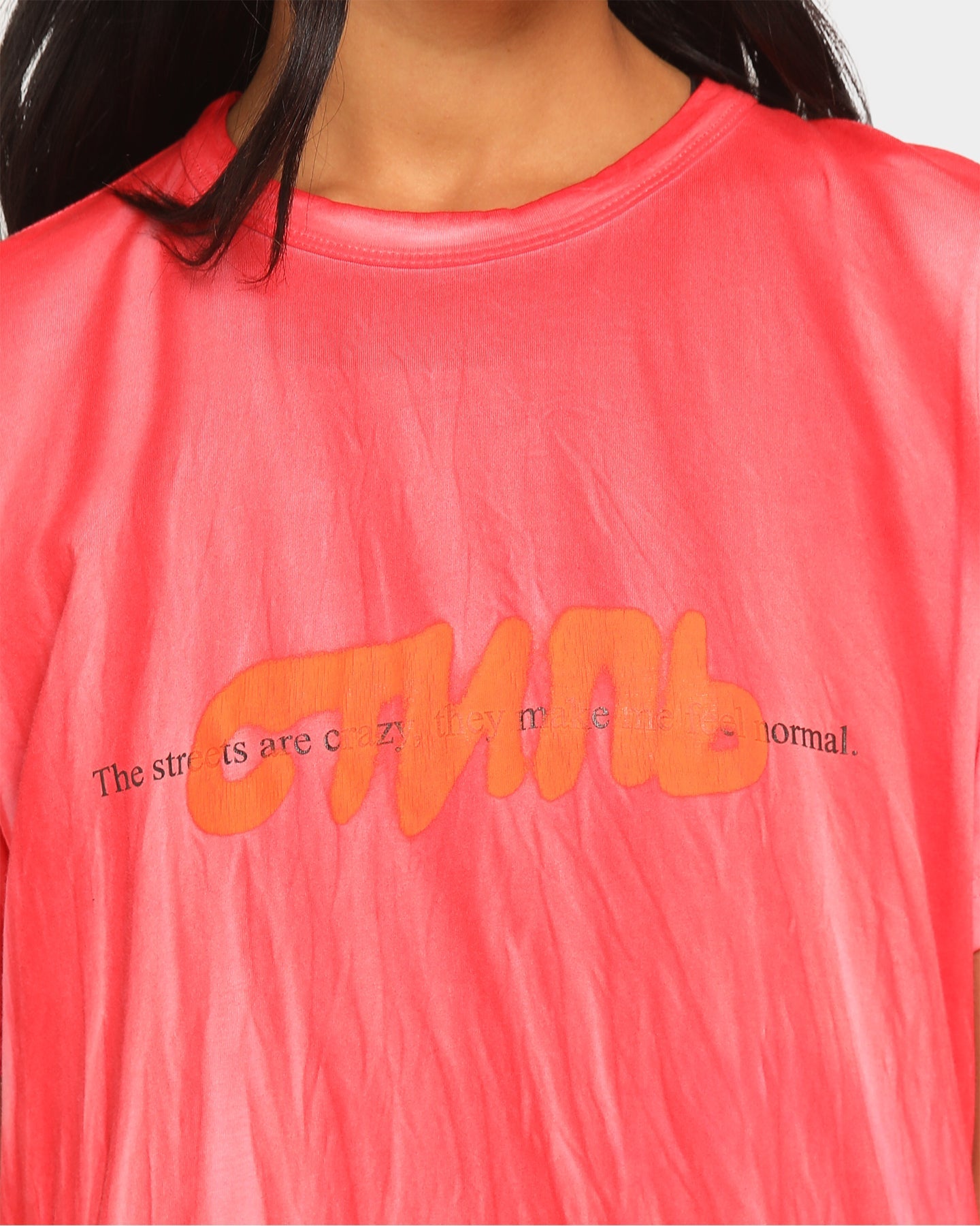 Heron Preston Spray –°–¢–ò–õ–¨ Print Short Sleeve T-shirt Red Style001