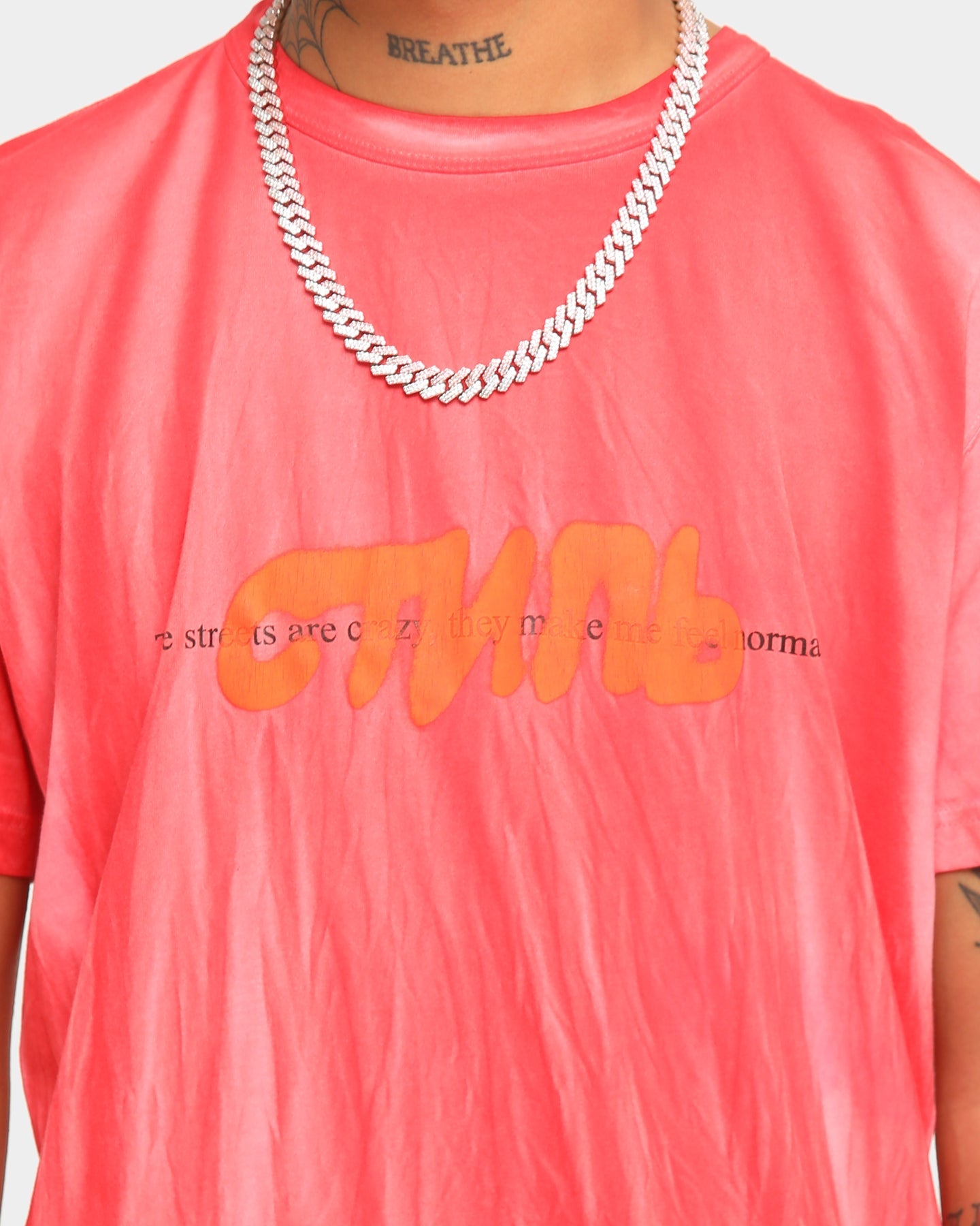 Heron Preston Spray –°–¢–ò–õ–¨ Print Short Sleeve T-shirt Red