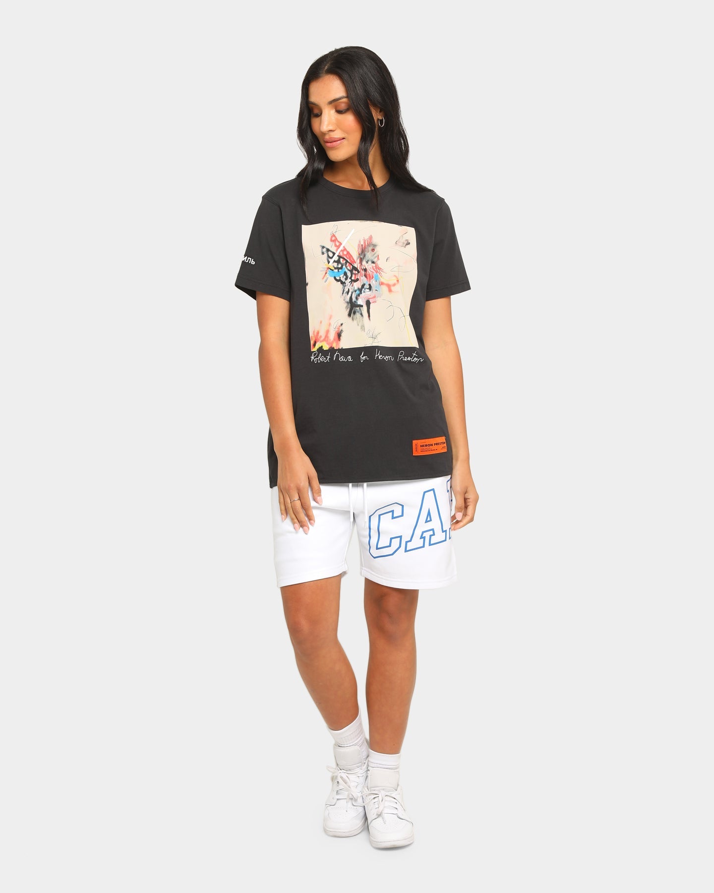 Heron Preston HP x Robert Nava Short Sleeve T-Shirt Black Style001
