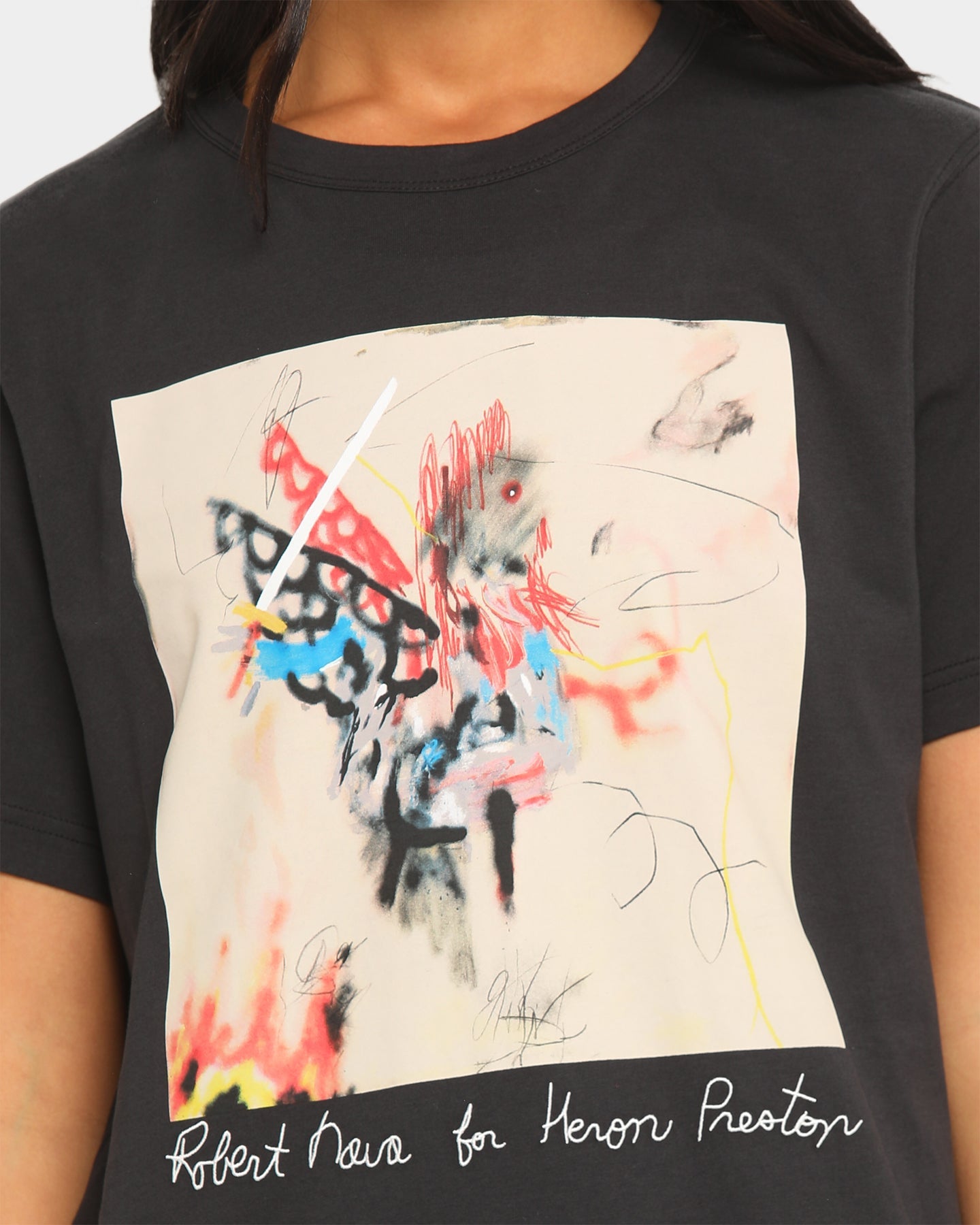 Heron Preston HP x Robert Nava Short Sleeve T-Shirt Black Style001