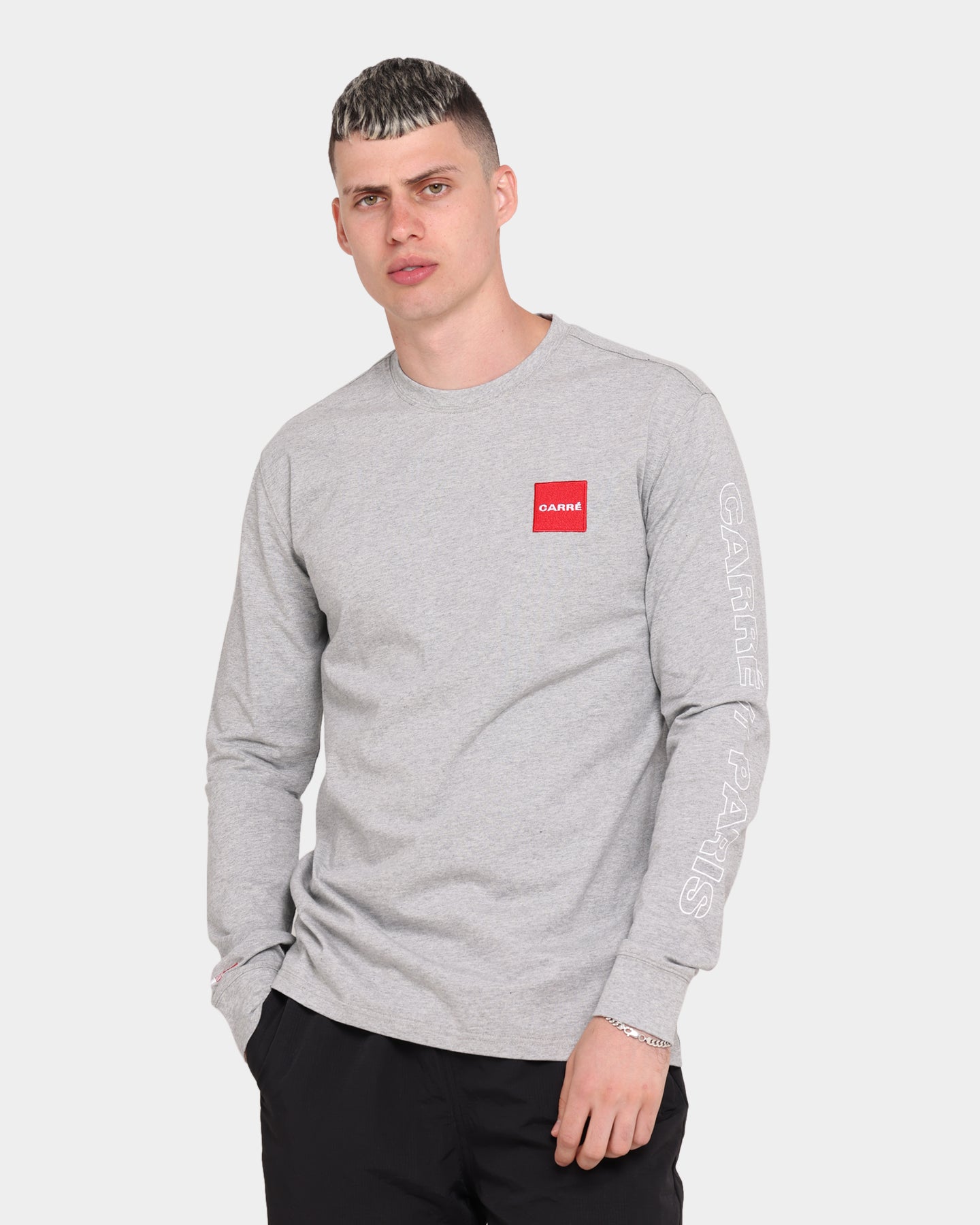 Carr√© Objectif Box Classique Long Sleeve T-Shirt Grey Marle