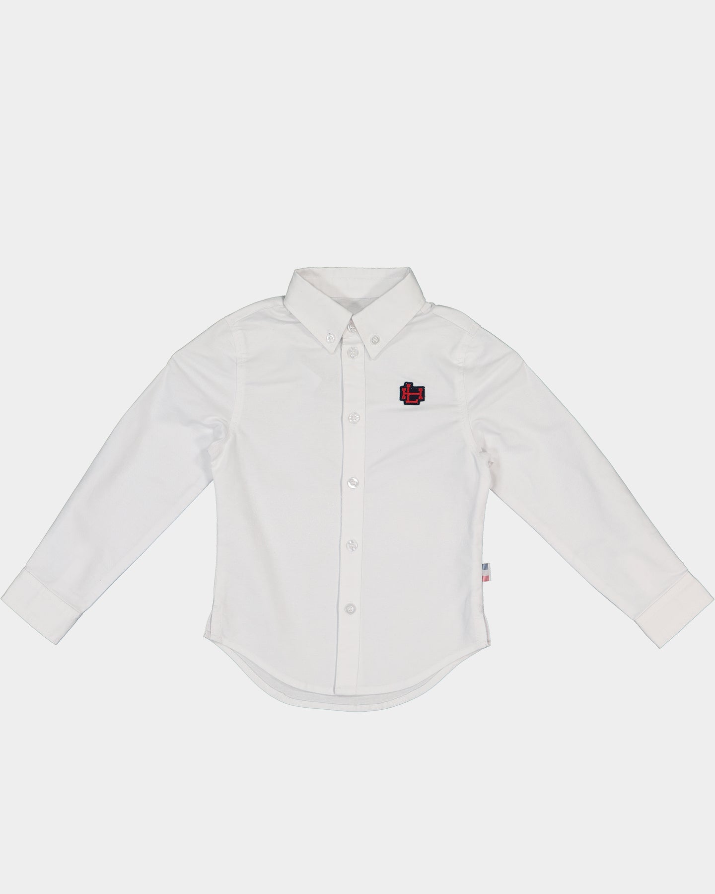 Lil Homm√© Kid's Mono Oxford Button Up Shirt White