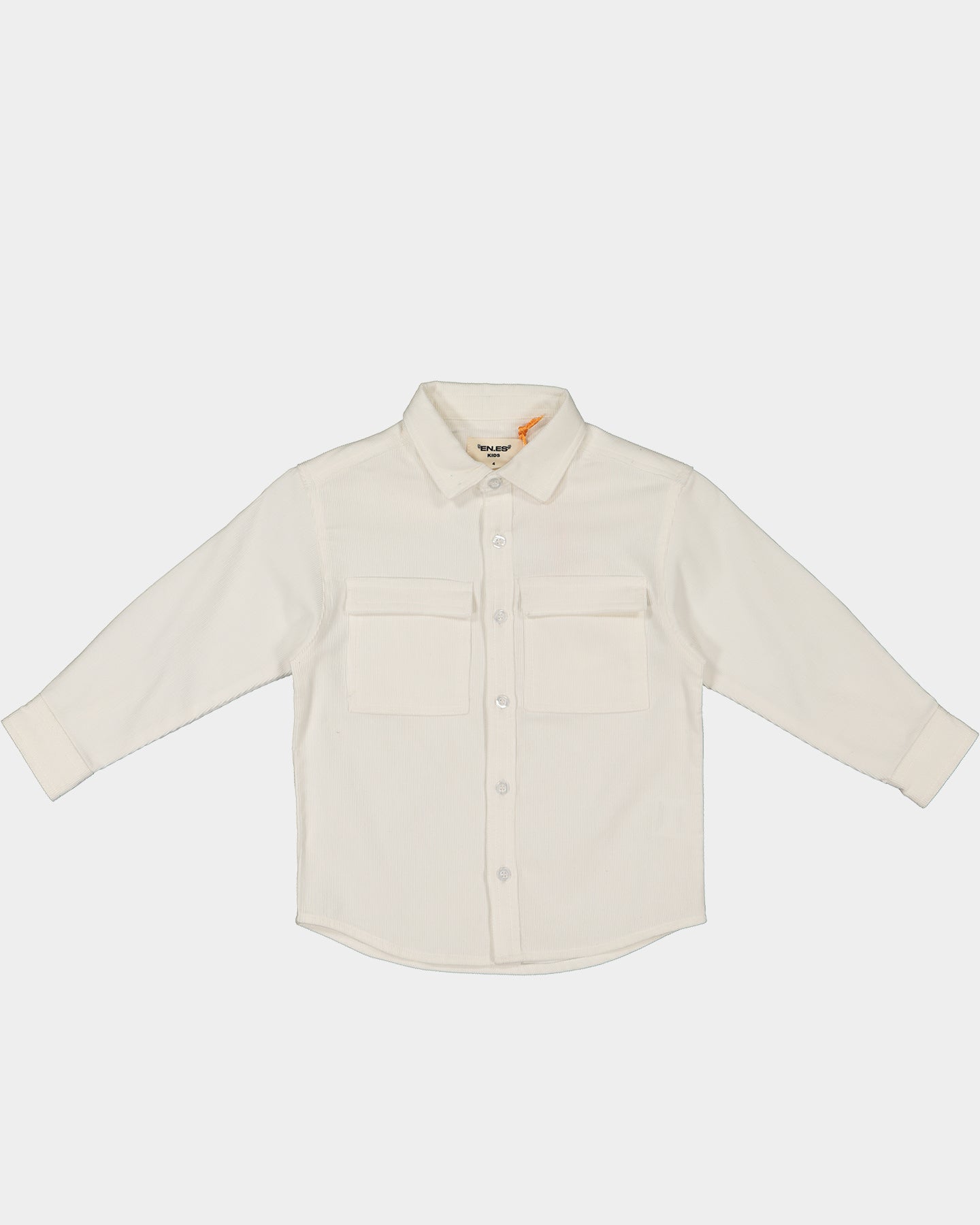 EN ES KIDS Kids' Style Long Sleeve Button Up Shirt Beige