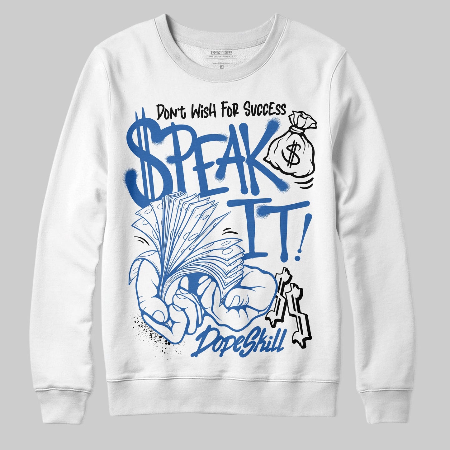 Blueberry 12s DopeSkill Sweatshirt Speak It Graphic