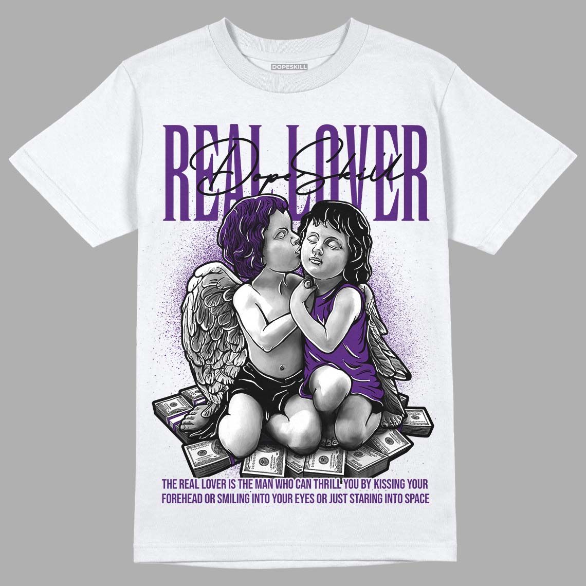 Field Purple 12s DopeSkill T-Shirt Real Lover Graphic