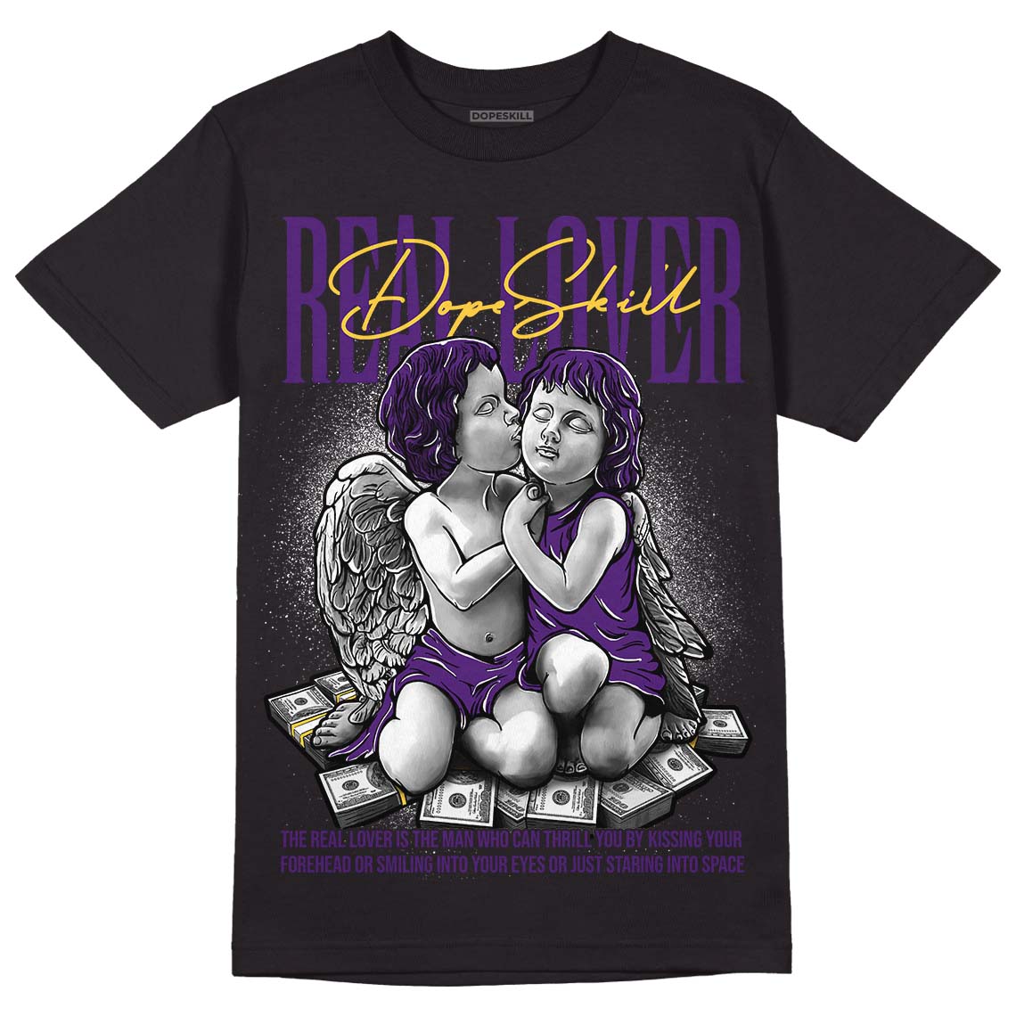 Field Purple 12s DopeSkill T-Shirt Real Lover Graphic
