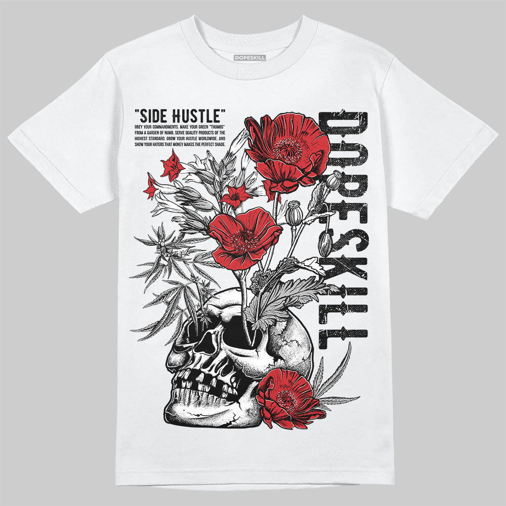 Black Cement 3s DopeSkill T-Shirt Side Hustle Graphic