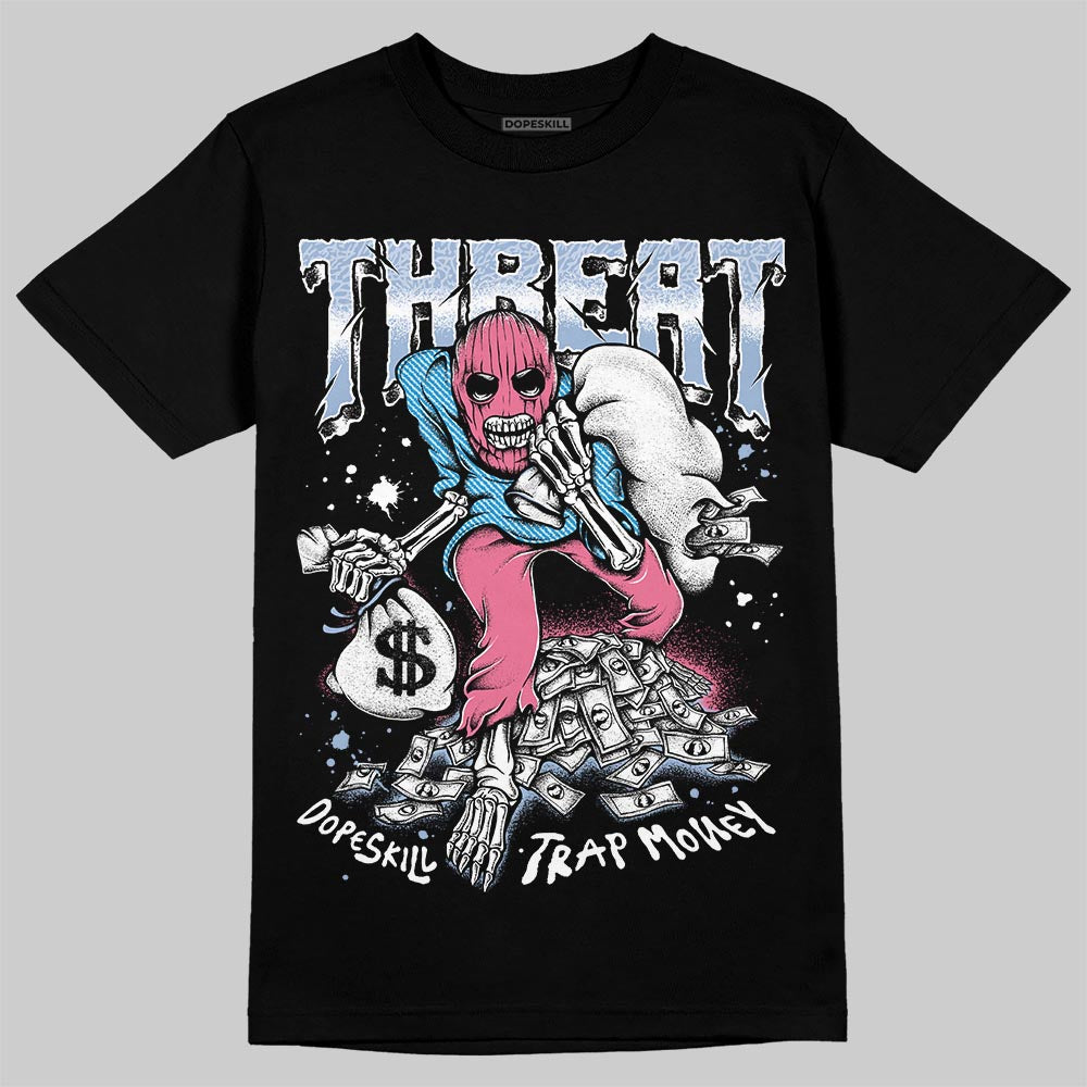 Denim Pink Glow 3s DopeSkill T-Shirt Threat Graphic