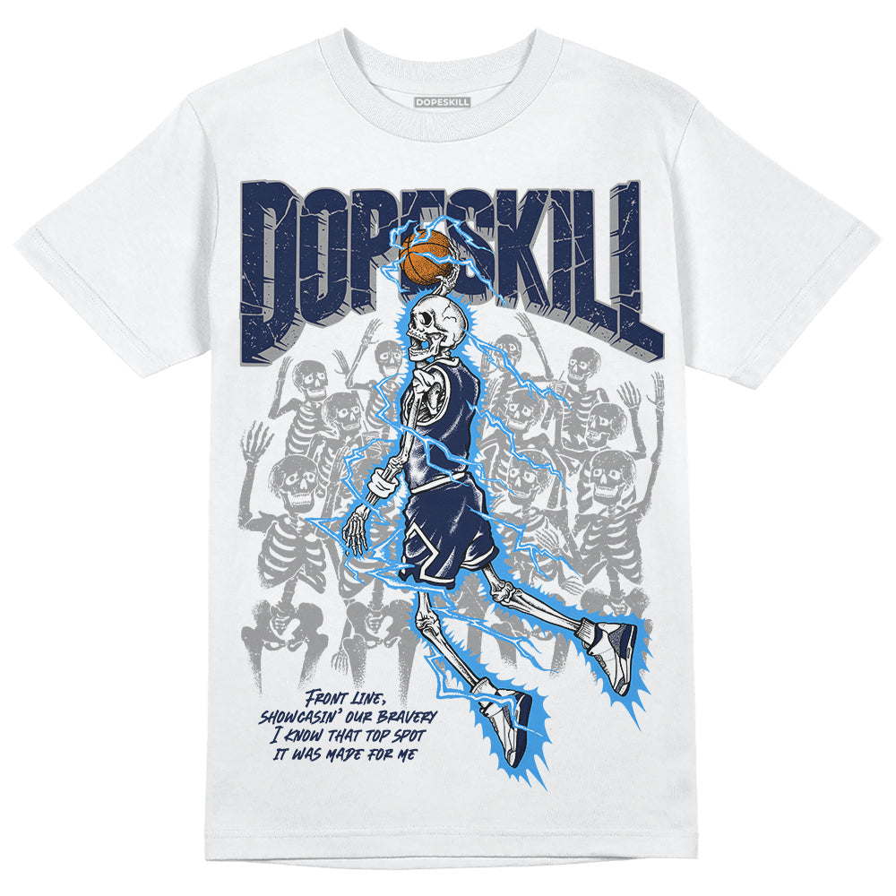 AJ Spizike White Obsidian DopeSkill T-Shirt Thunder Dunk Graphic