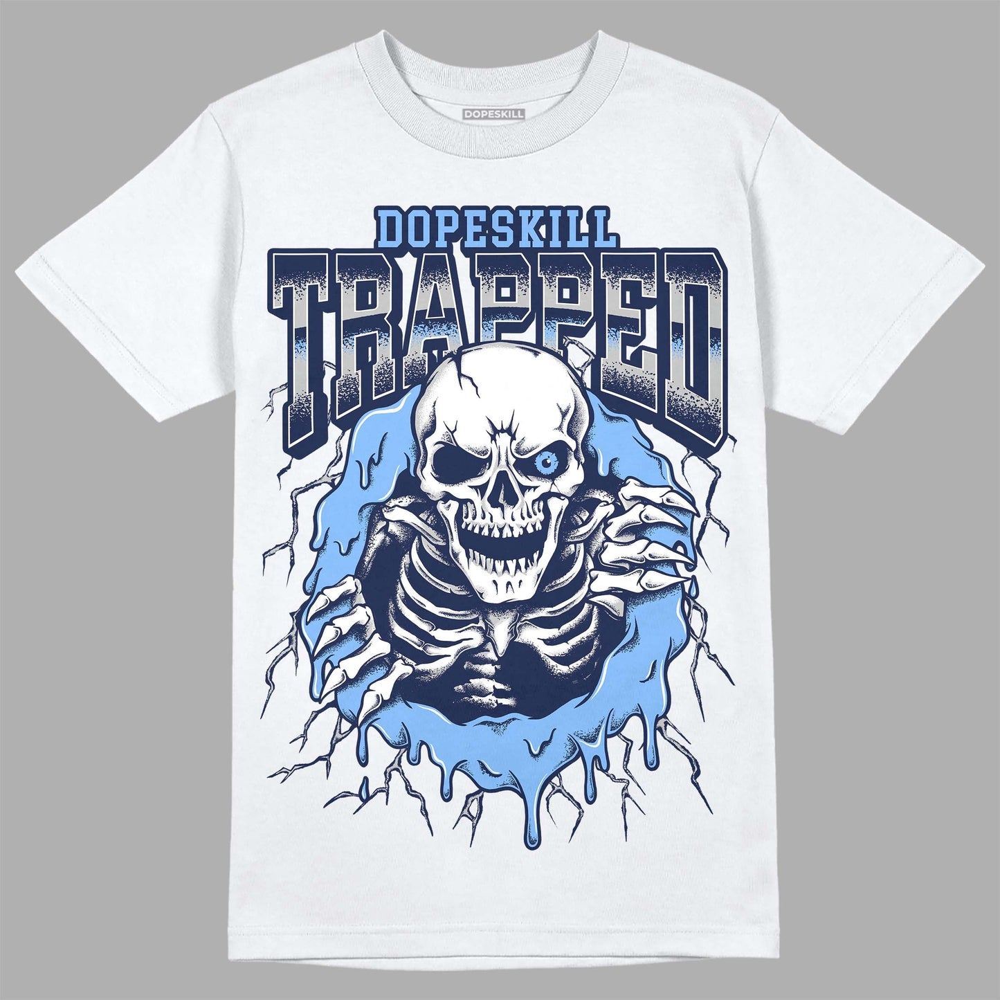 Midnight Navy 5s DopeSkill T-Shirt Trapped Halloween Graphic