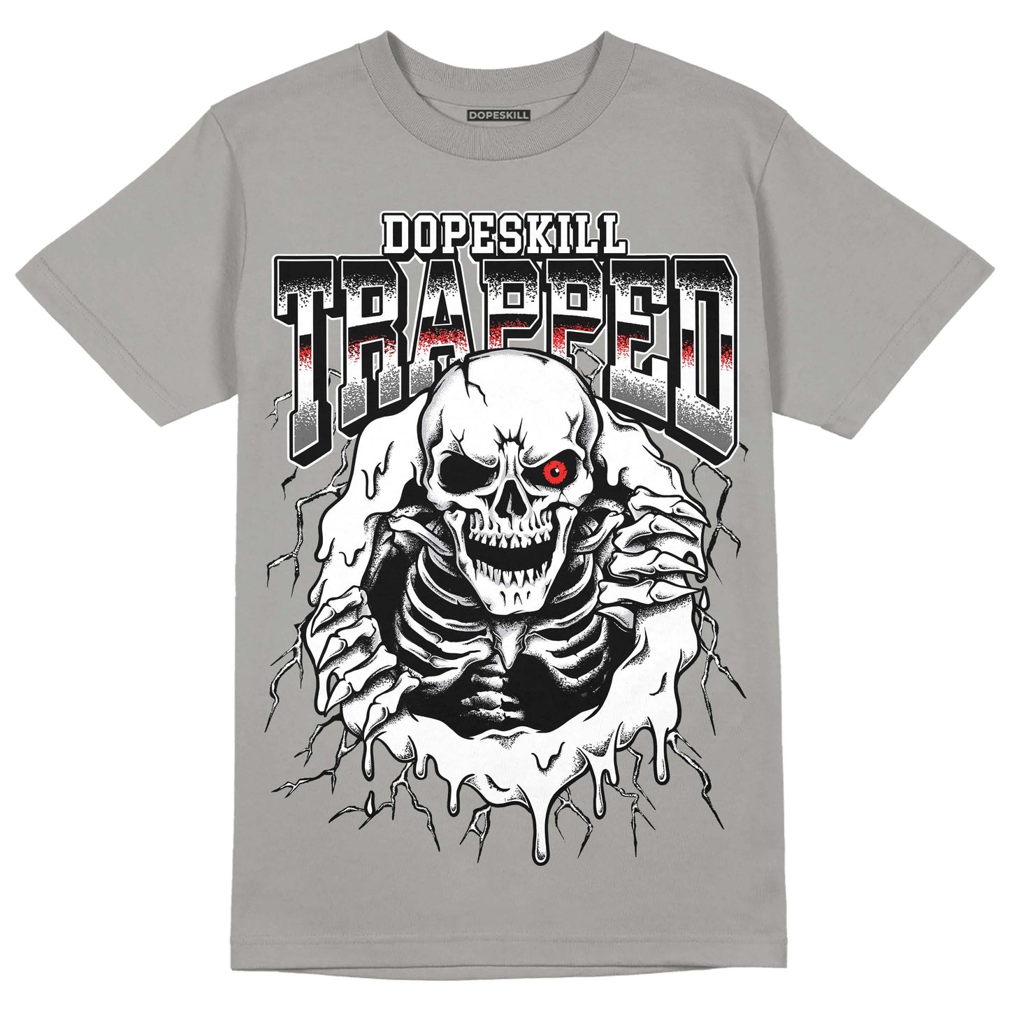 Grey Collection DopeSkill Grey T-shirt Trapped Halloween Graphic