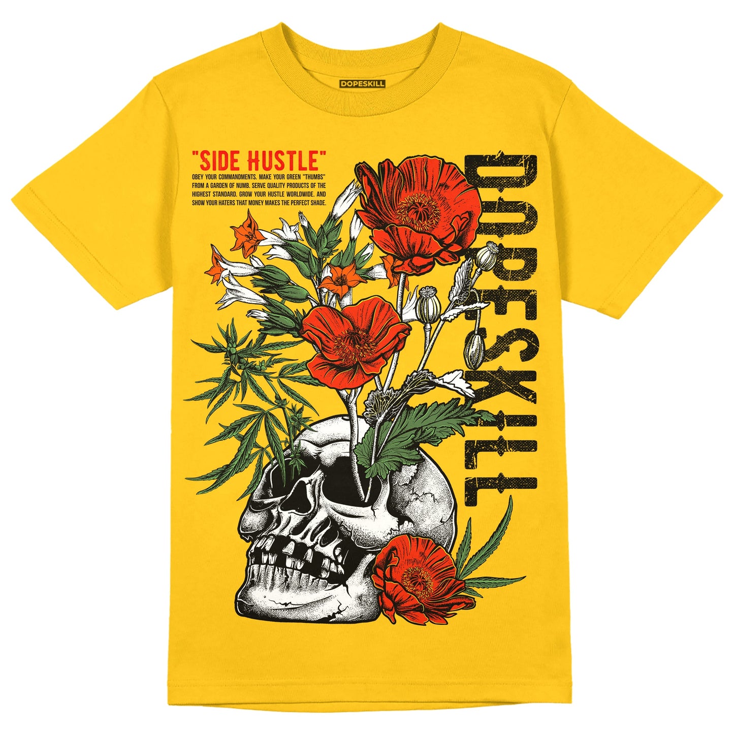 Yellow Collection DopeSkill Gold T-shirt Side Hustle Graphic