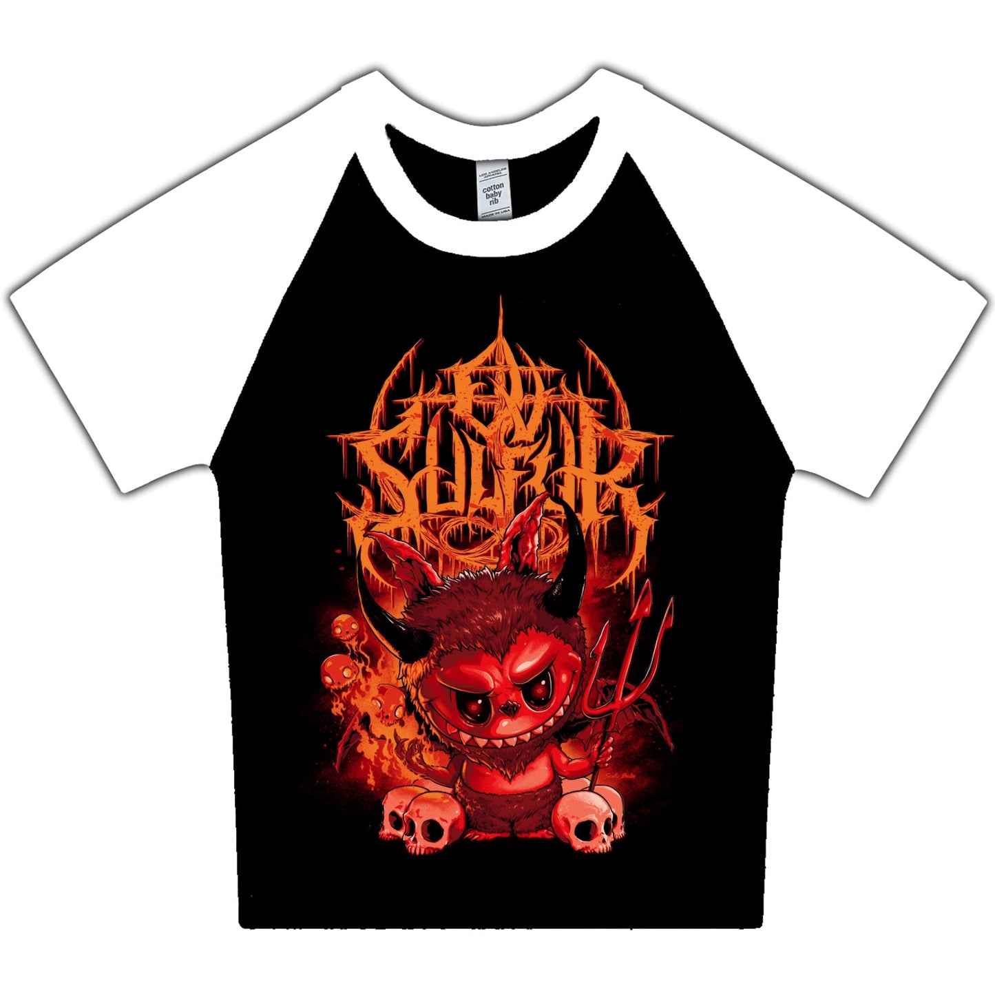 Ov Sulfur "LABUrden Ov Faith Cropped Raglan" Girls T-shirt