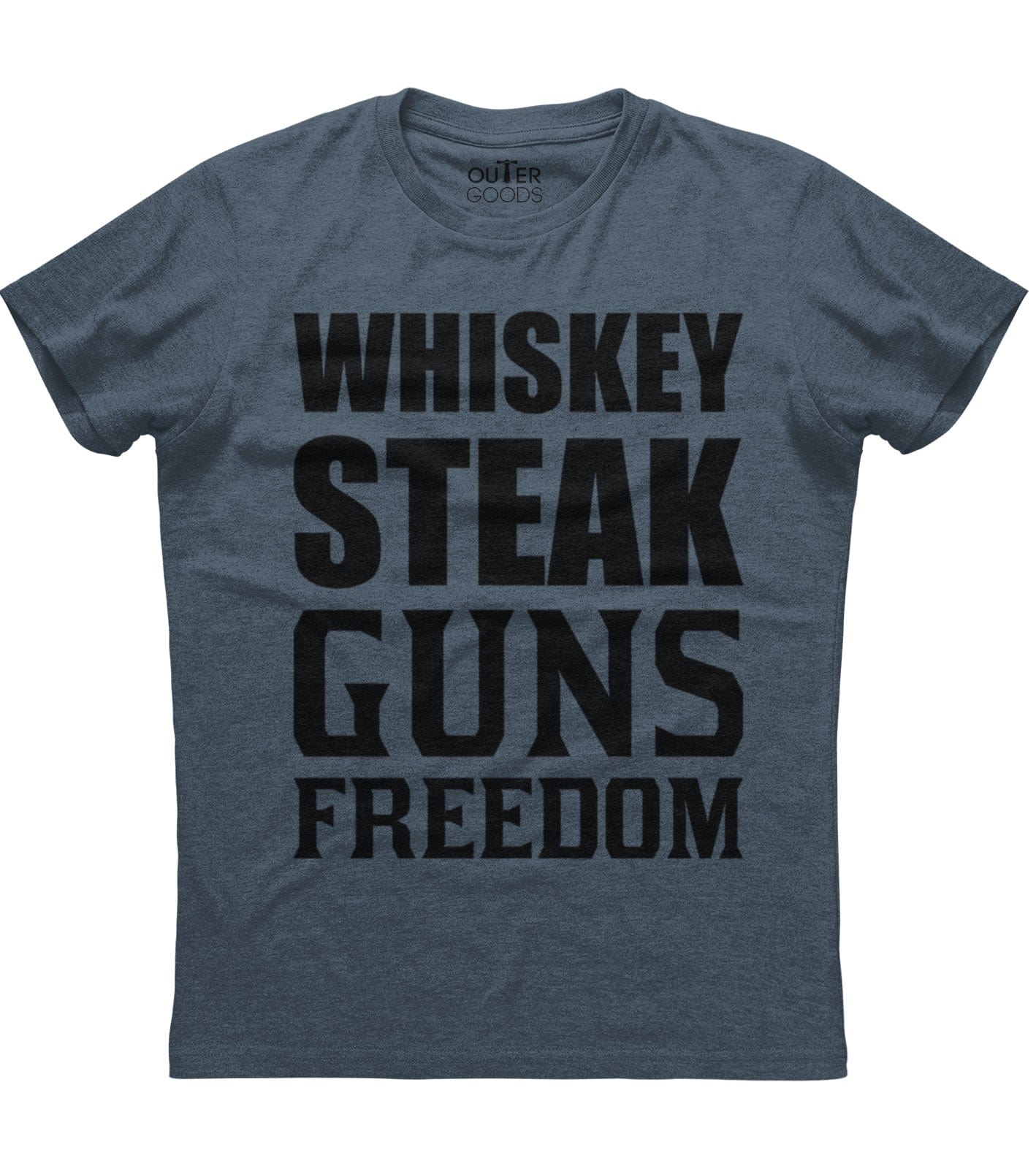 Whiskey Steak Guns Freedom T-Shirt (O) Style001