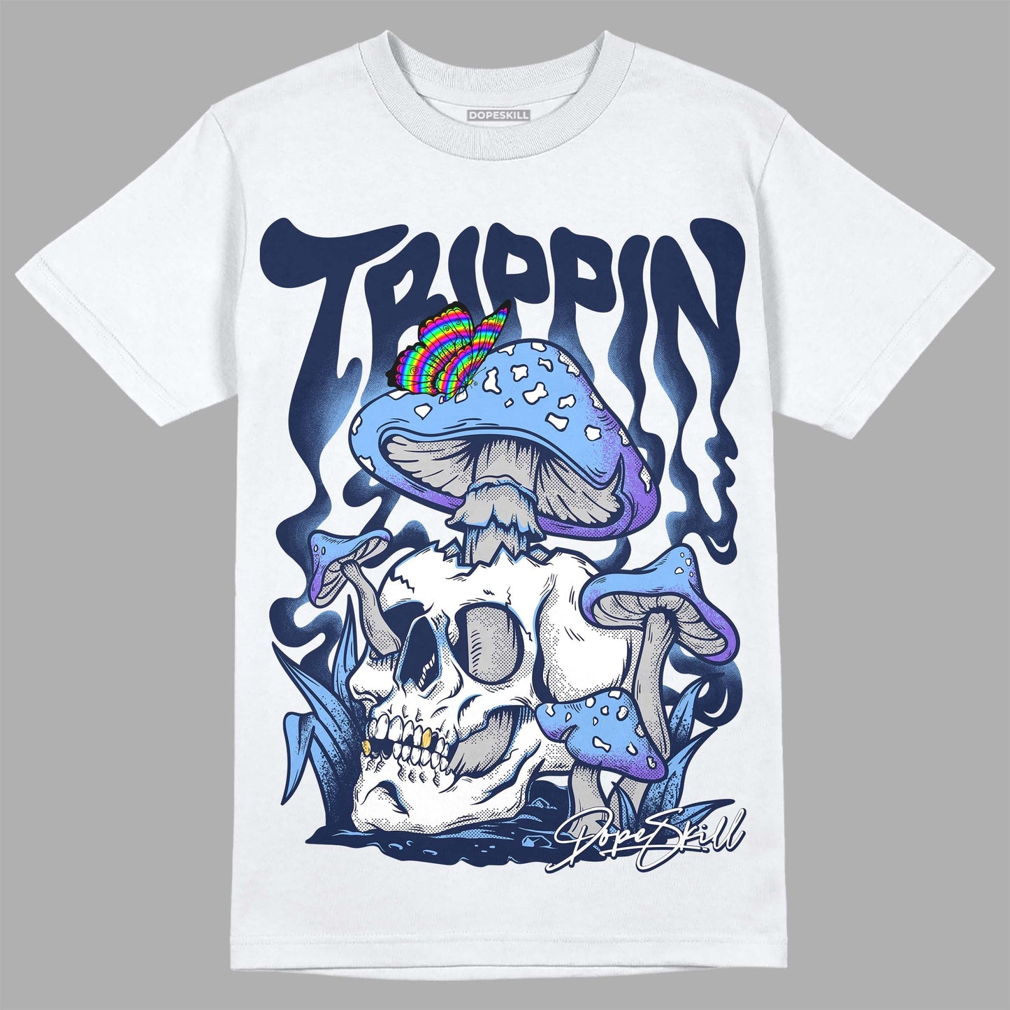 Midnight Navy 5s DopeSkill T-Shirt Trippin Graphic