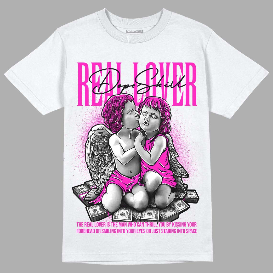 Dunk Low Active Fuchsia DopeSkill T-Shirt Real Lover Graphic