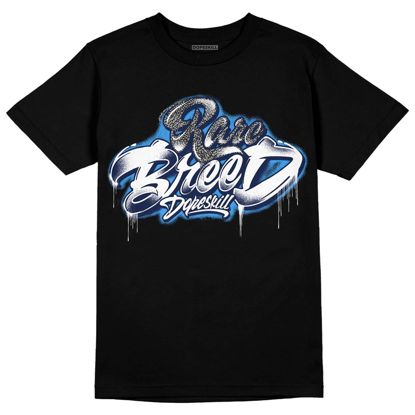 Midnight Navy 3s DopeSkill T-Shirt Rare Breed Type Graphic