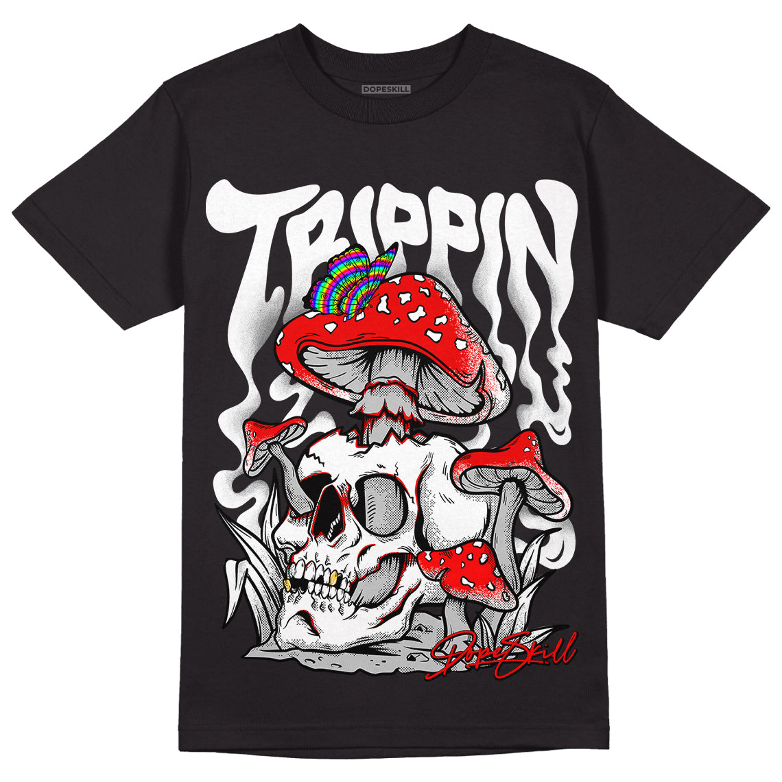 85 Black White 1s DopeSkill T-Shirt Trippin Graphic