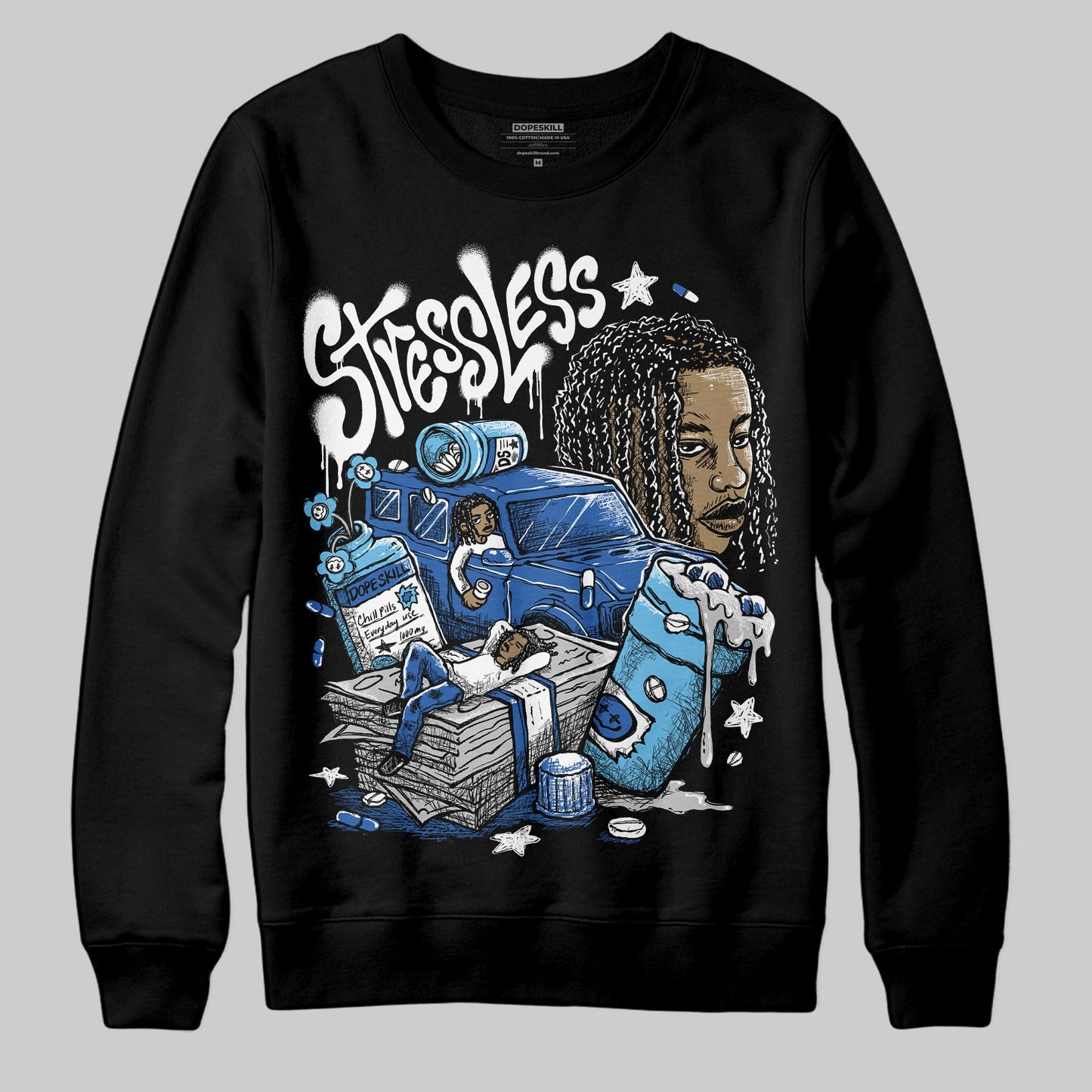 Blueberry 12s DopeSkill Sweatshirt Stressless Graphic