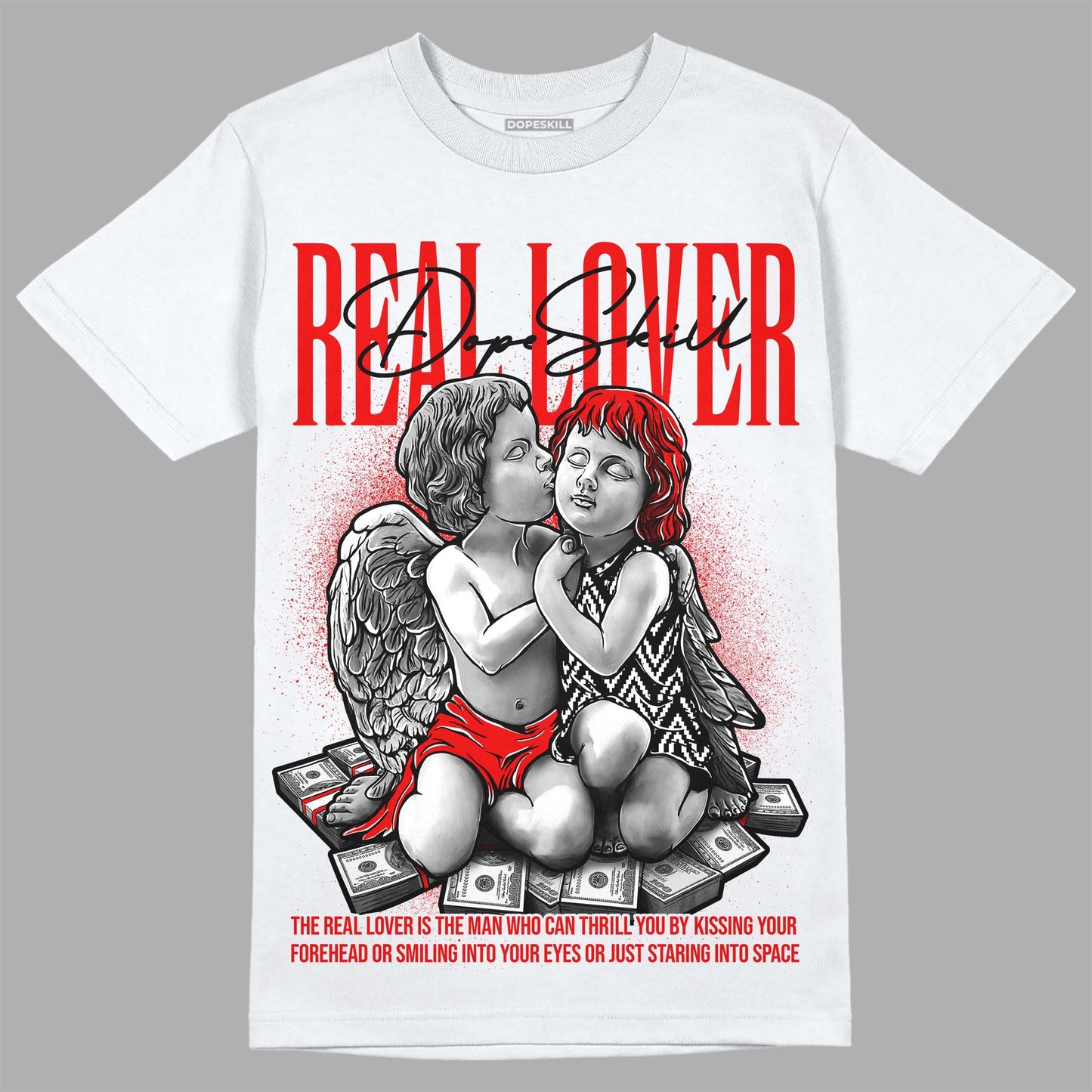Cherry 12s DopeSkill T-Shirt Real Lover Graphic