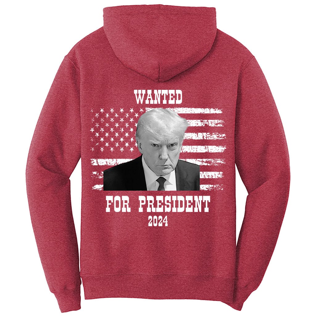 Wanted For President 2024 Trump Mug Shot T-Shirt (O)