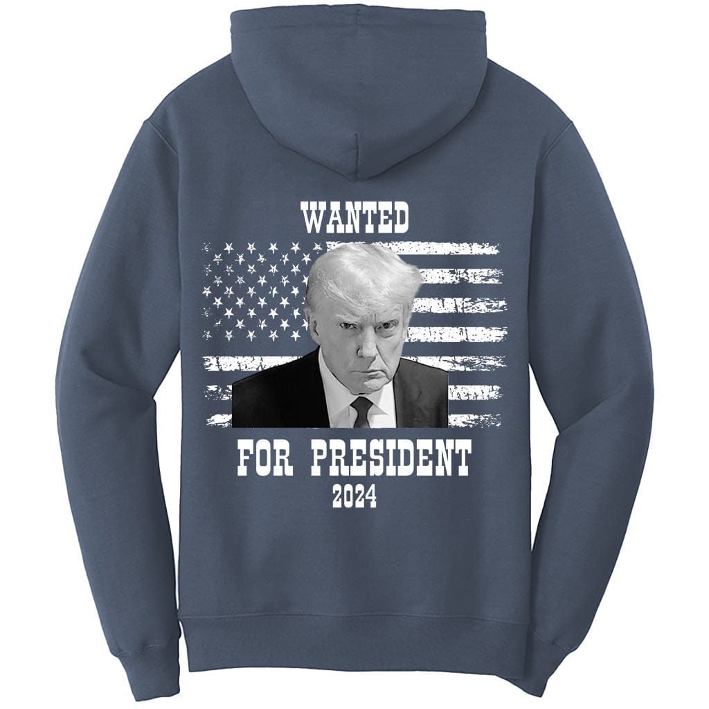 Wanted For President 2024 Trump Mug Shot T-Shirt (O)
