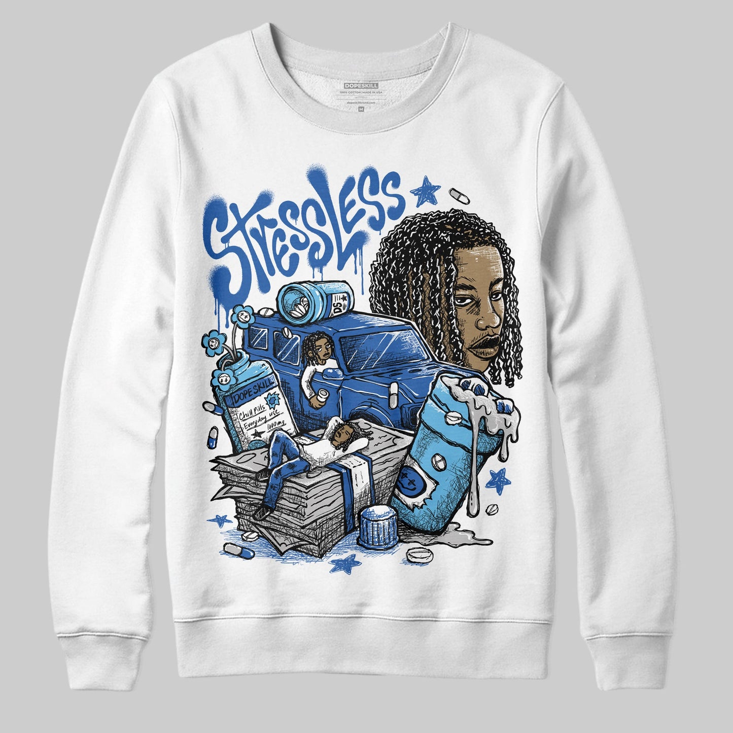 Blueberry 12s DopeSkill Sweatshirt Stressless Graphic