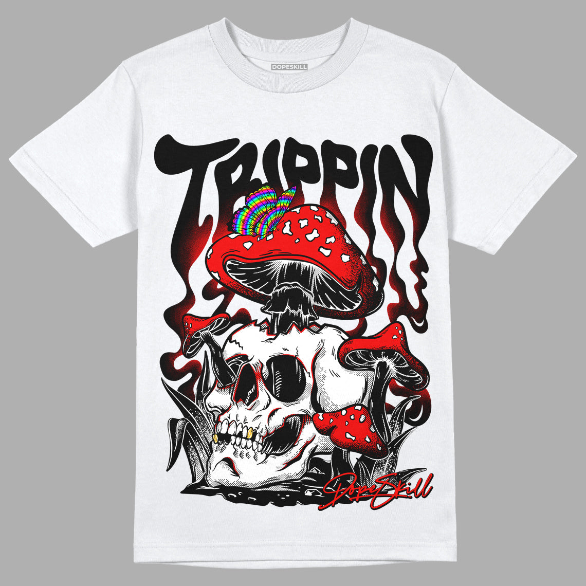 85 Black White 1s DopeSkill T-Shirt Trippin Graphic