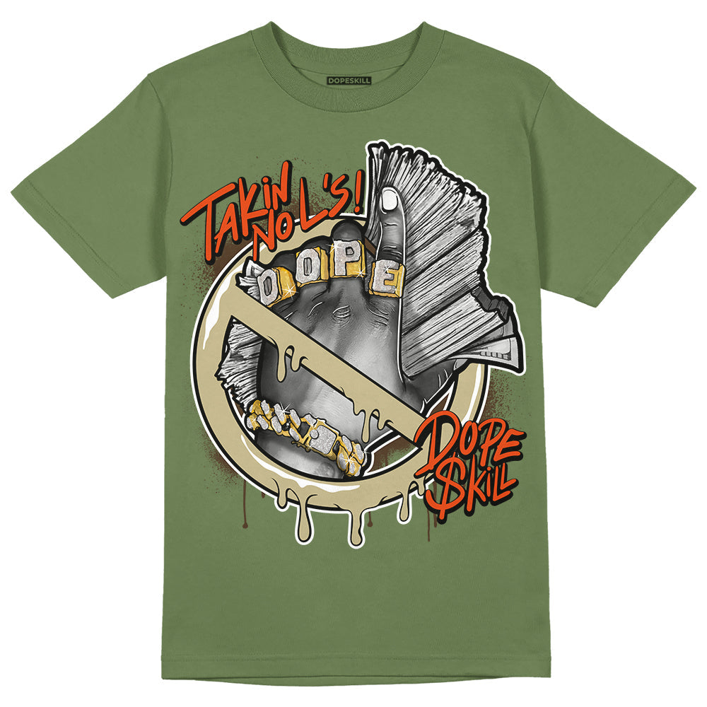 Olive Collection DopeSkill Olive T-shirt Takin No L's Graphic