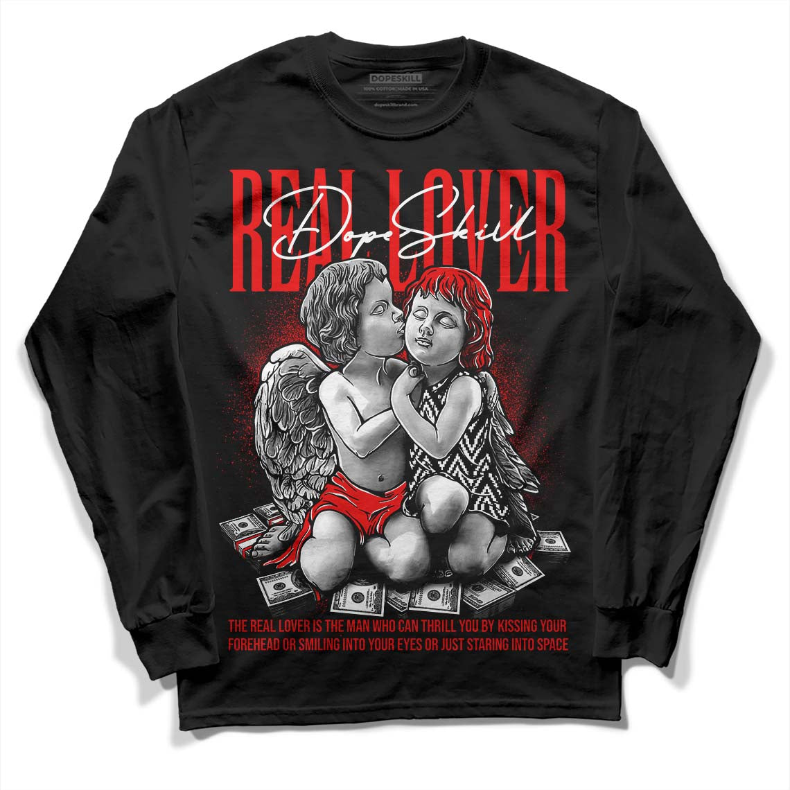 Cherry 12s DopeSkill Long Sleeve T-Shirt Real Lover Graphic