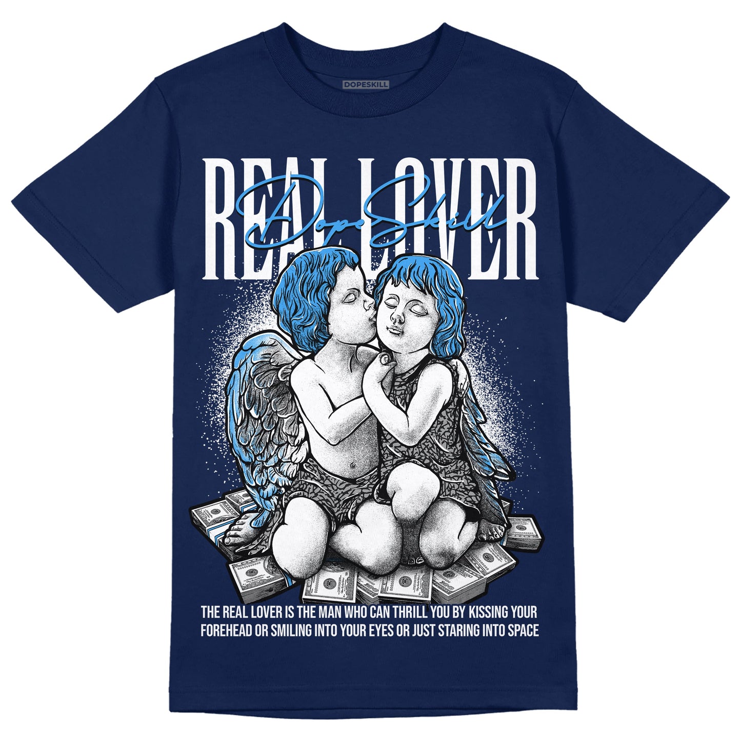 Midnight Navy 3s DopeSkill Navy T-shirt Real Lover Graphic