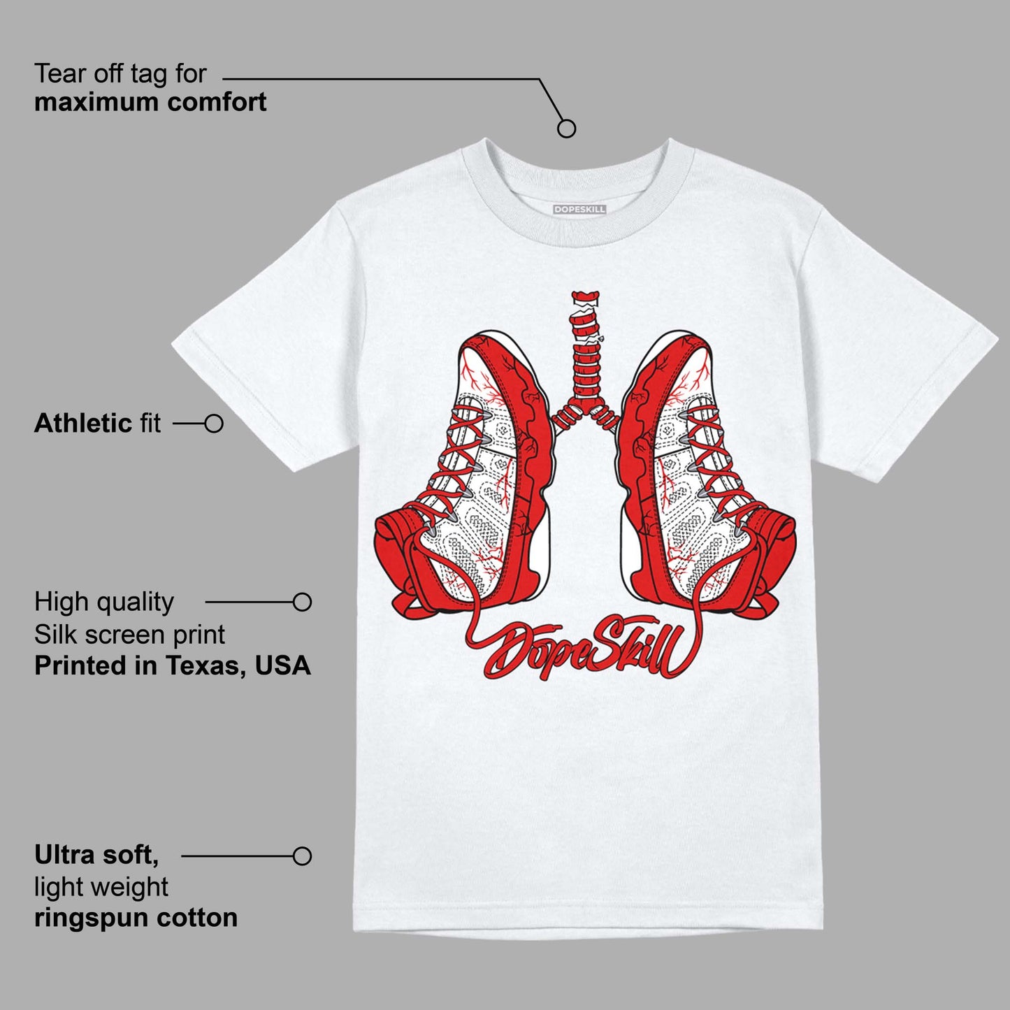 Gym Red 9s DopeSkill T-Shirt Breathe Graphic