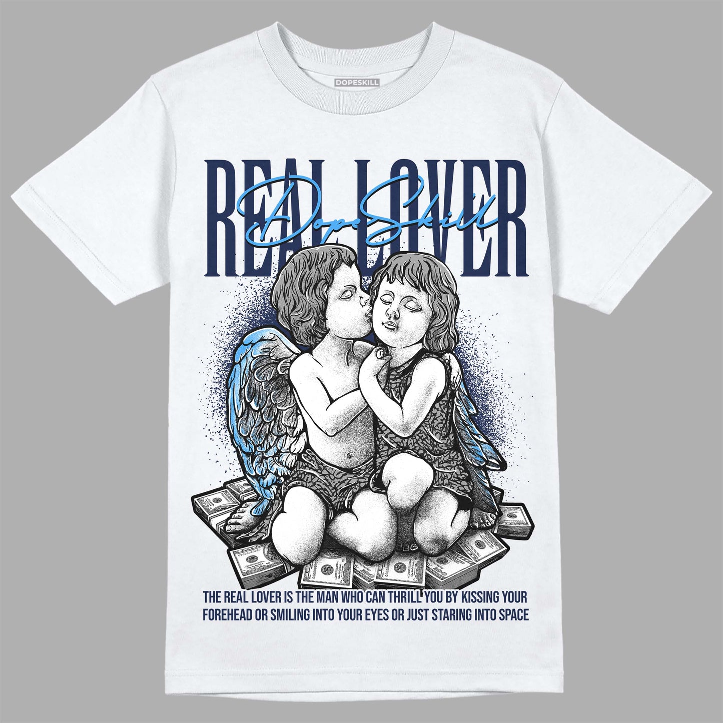 Midnight Navy 3s DopeSkill T-Shirt Real Lover Graphic