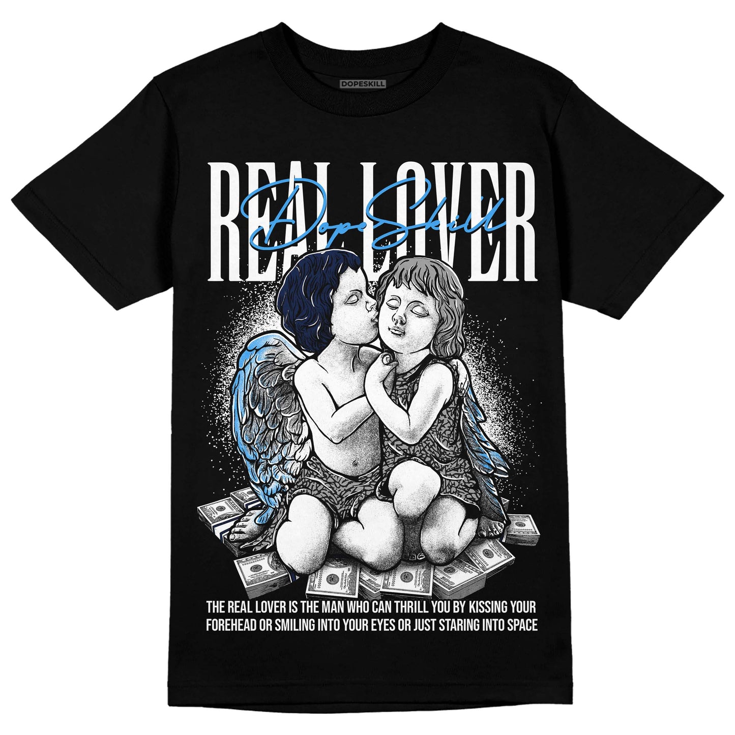 Midnight Navy 3s DopeSkill T-Shirt Real Lover Graphic