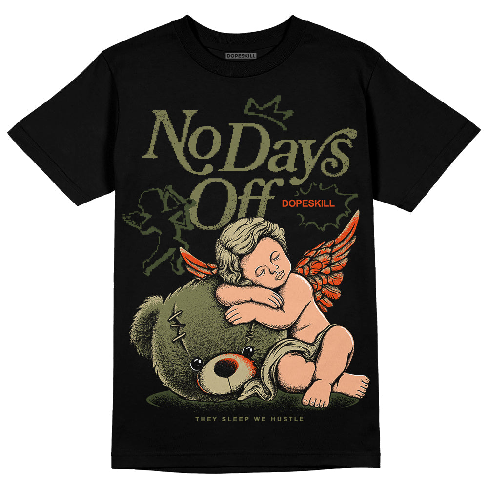 Olive Collection DopeSkill T-Shirt New No Days Off Graphic