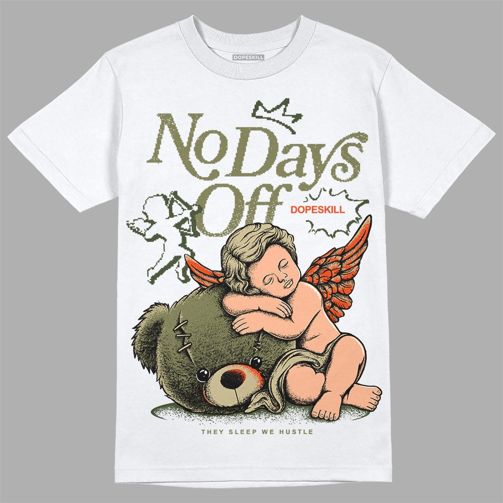 Olive Collection DopeSkill T-Shirt New No Days Off Graphic