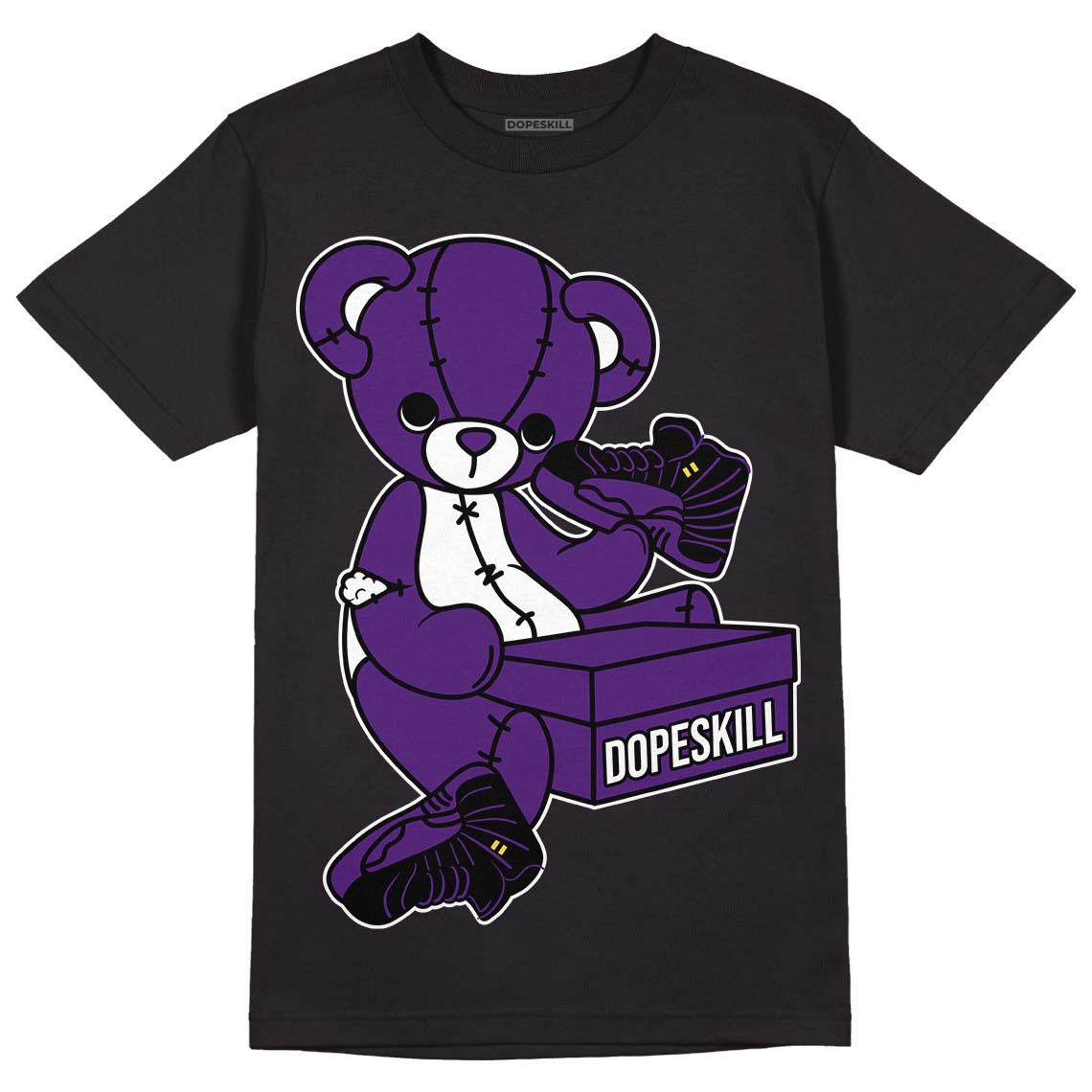 Field Purple 12s DopeSkill T-Shirt Sneakerhead BEAR Graphic
